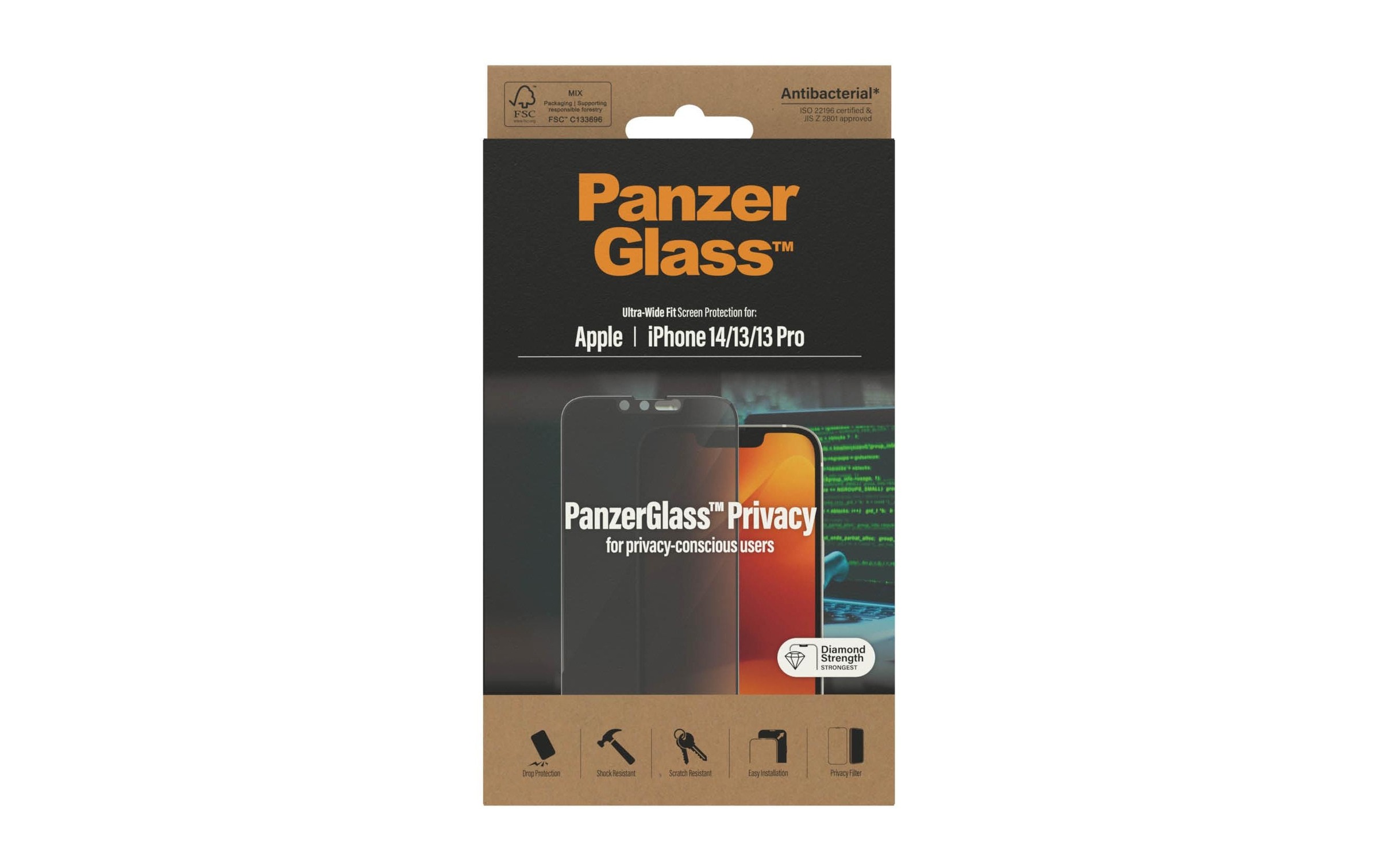 PanzerGlass Displayschutzglas »Ultra«, für iPhone 13, iPhone 13 Pro, iPhone 14, (1 St.)