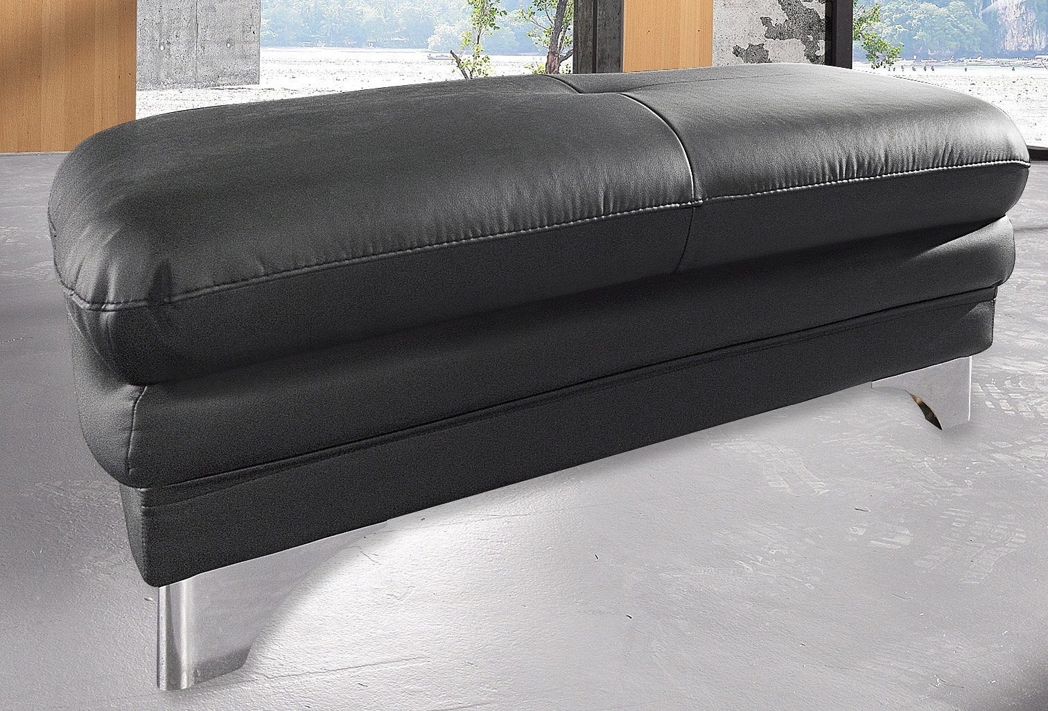 COTTA Polstergarnitur »Enterprise L-Form«, (Set), Set bestehend aus: Ecksofa mit Arm- & Kopfteilverstellung & Hocker