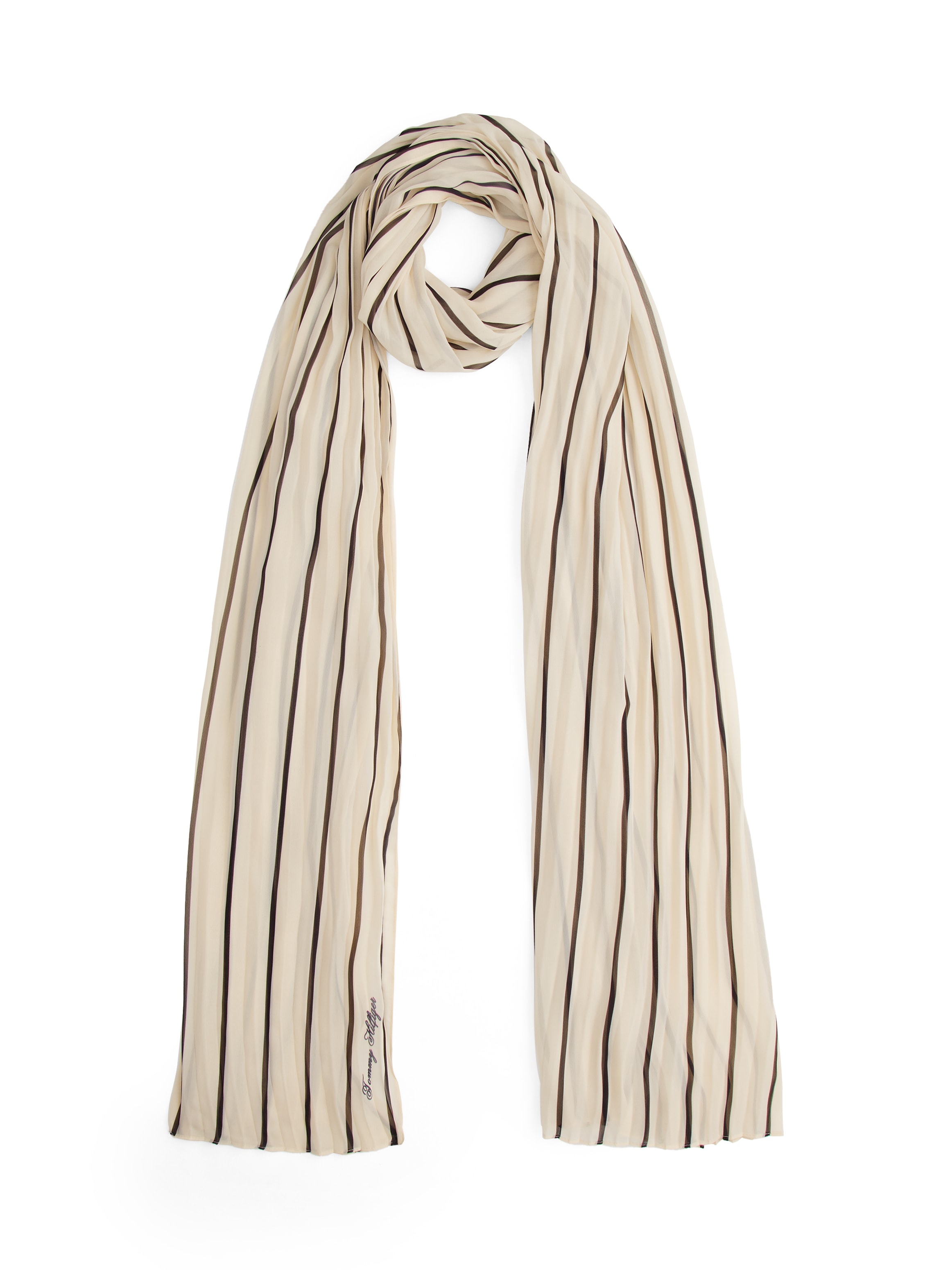 Image of Tommy Hilfiger Modeschal "TOMMY SCRIPT CHIFFON" mit Streifen