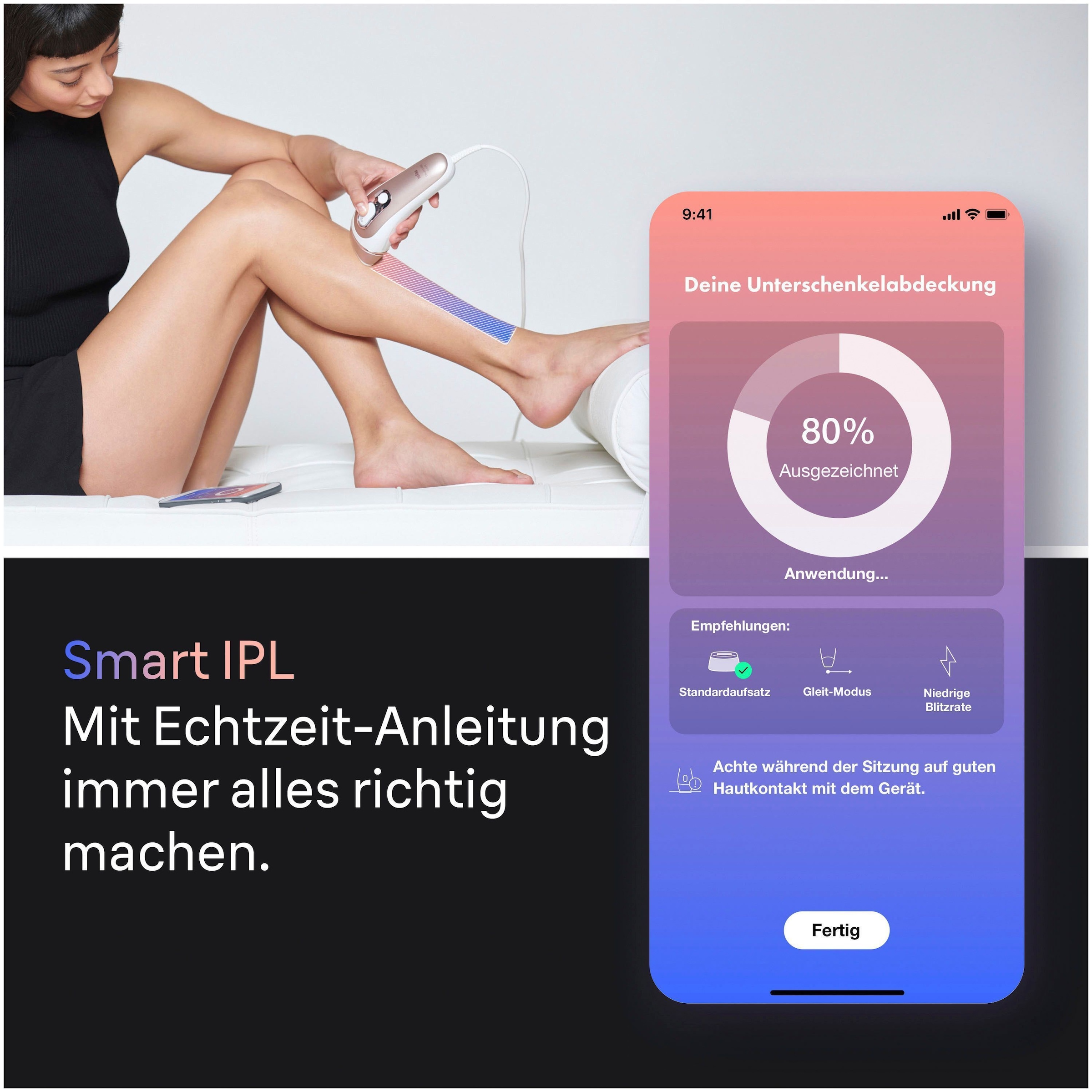 Braun Épilateur IPL »Smart Skin i·expert PL7147« 2 Aufsätze für Gesicht & Körper, Venus Rasierer & Aufbewahrungstasche