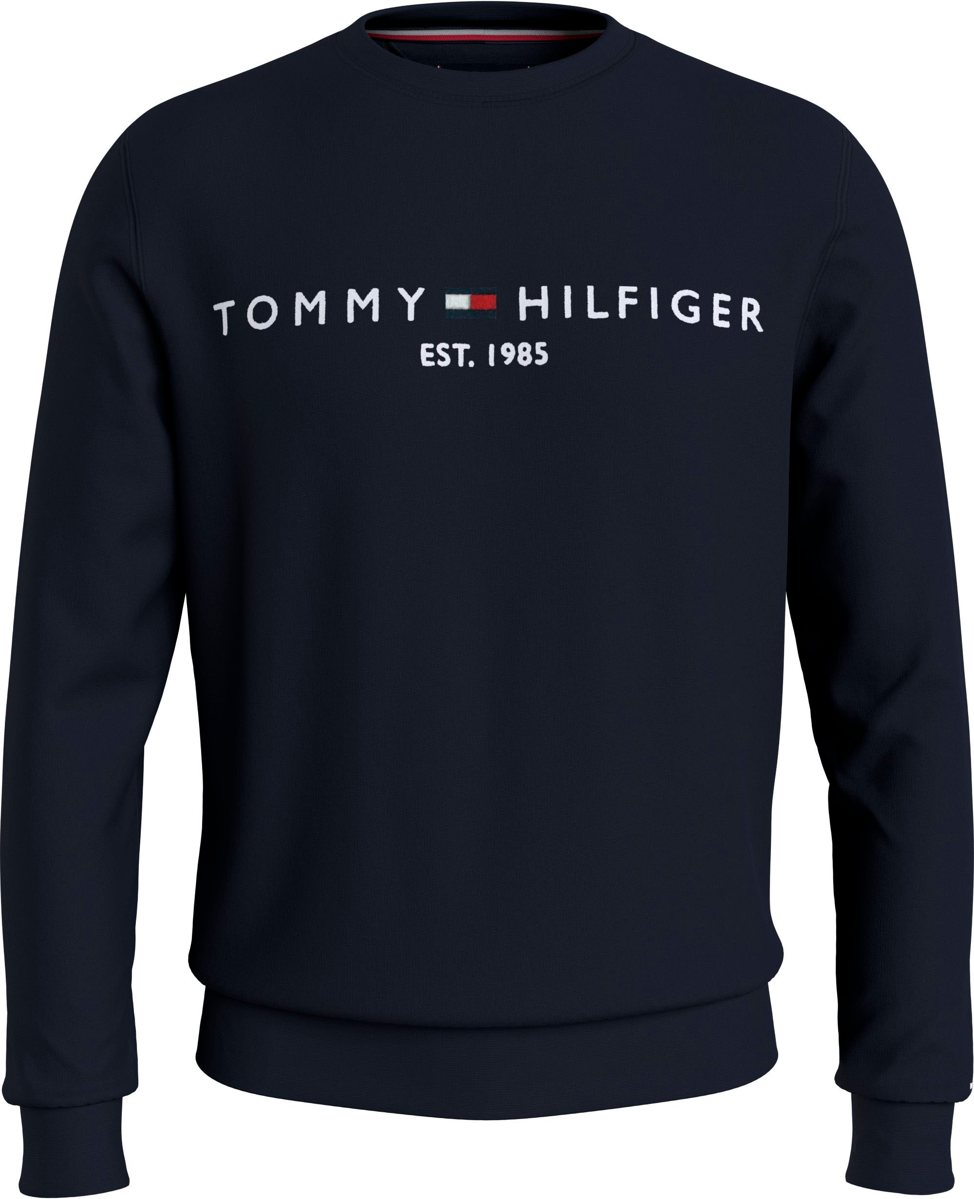 mit SWEATSHIRT«, ♕ klassischem Rundhalsausschnitt versandkostenfrei »TOMMY LOGO auf Hilfiger Sweatshirt Tommy