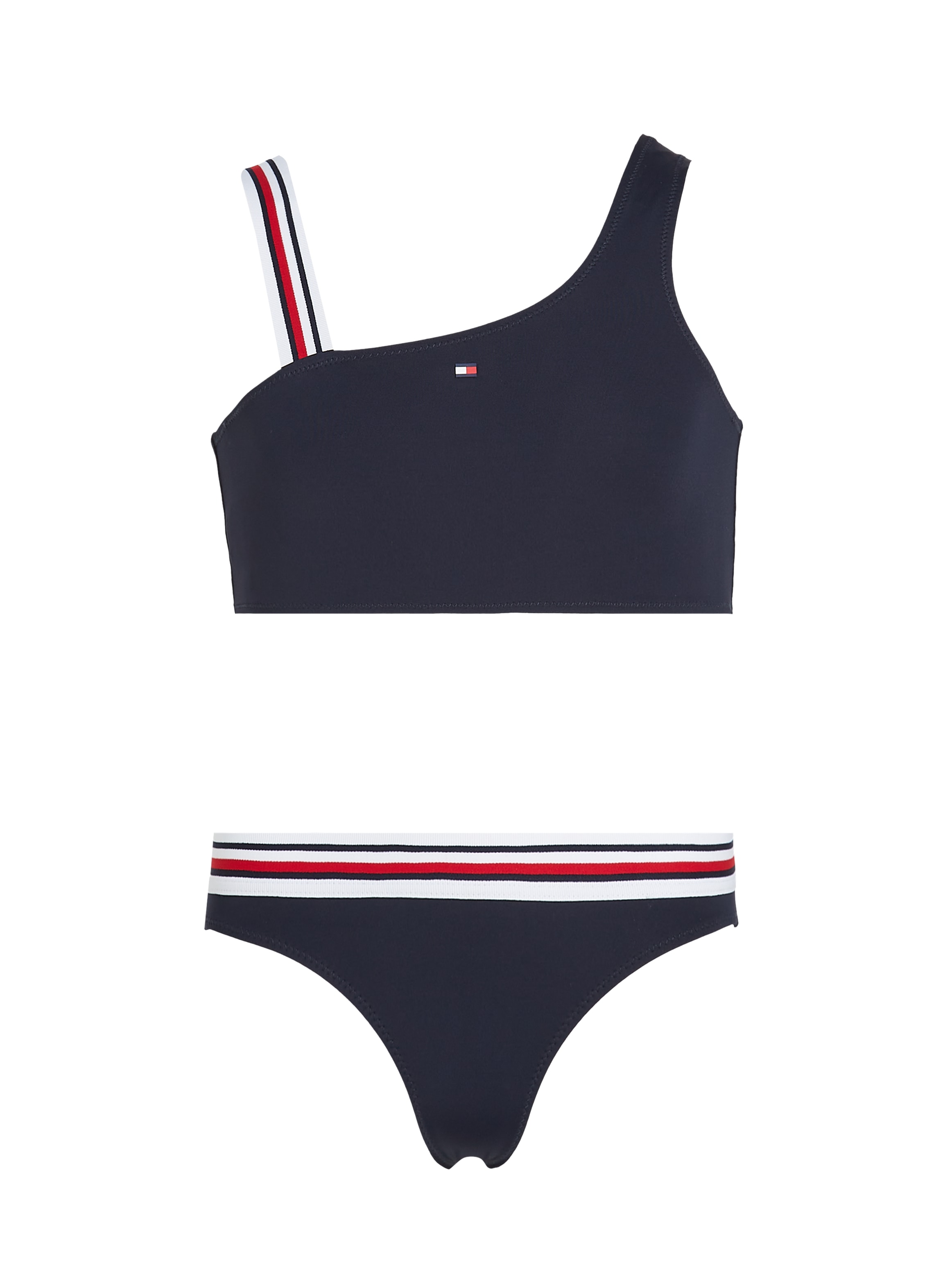 Tommy Hilfiger Swimwear Bandeau-Bikini »ONE SHOULDER BIKINI SET«, (Set, 2er), im One-Shoulder-Design