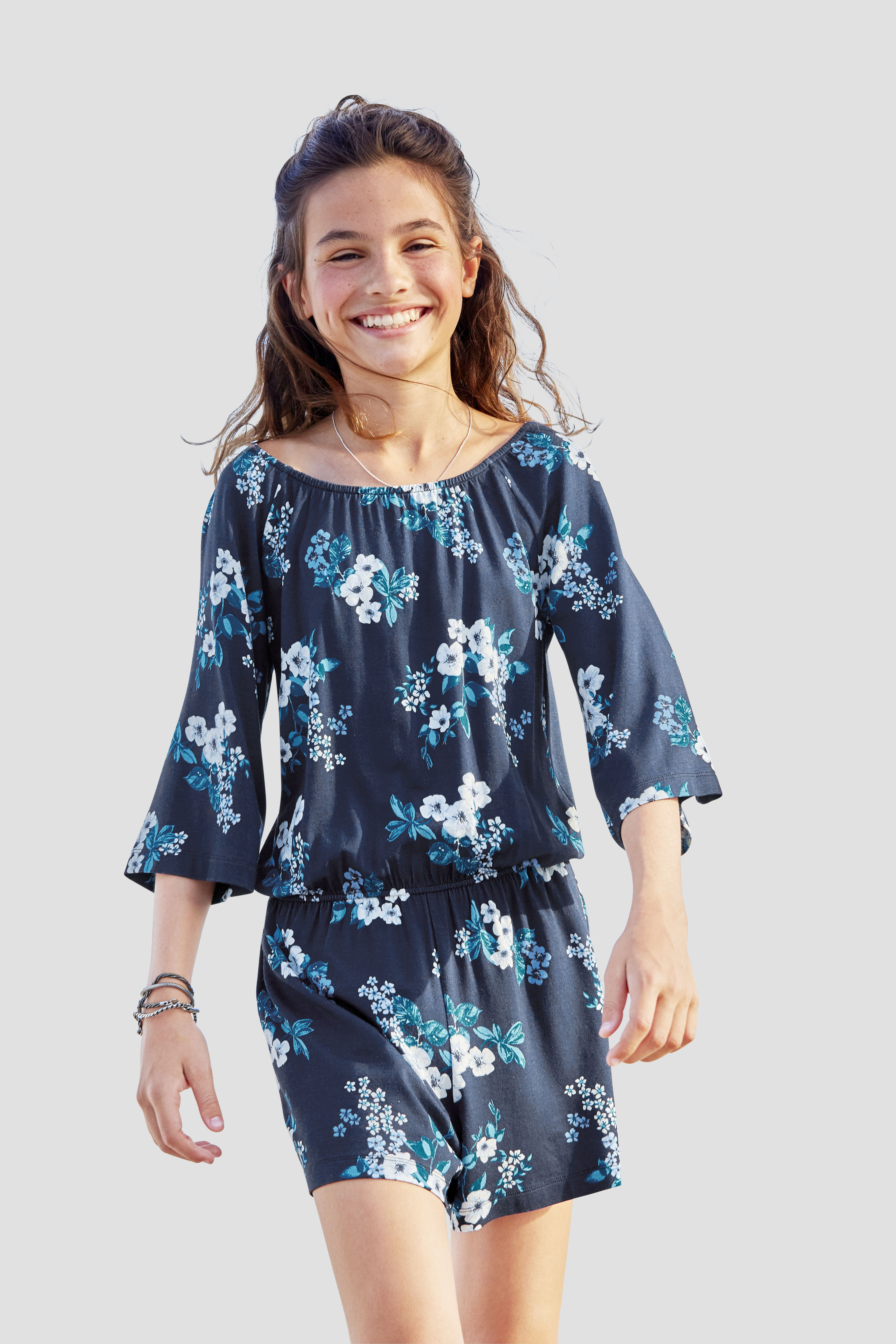 Overall, mit Blumendruck