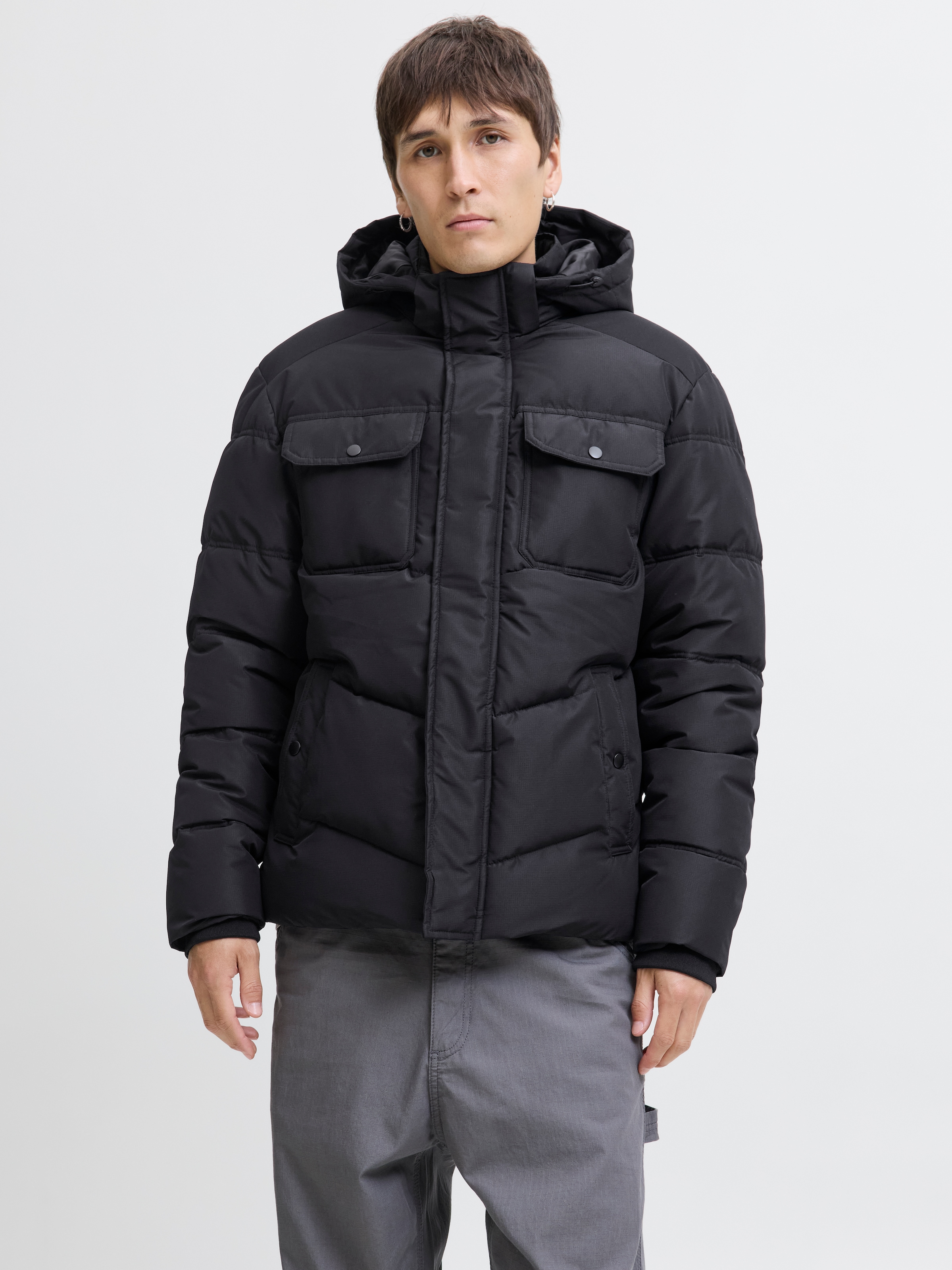 Image of Jack & Jones Steppjacke "JJMORGAN PUFFER JACKET" mit Kapuze
