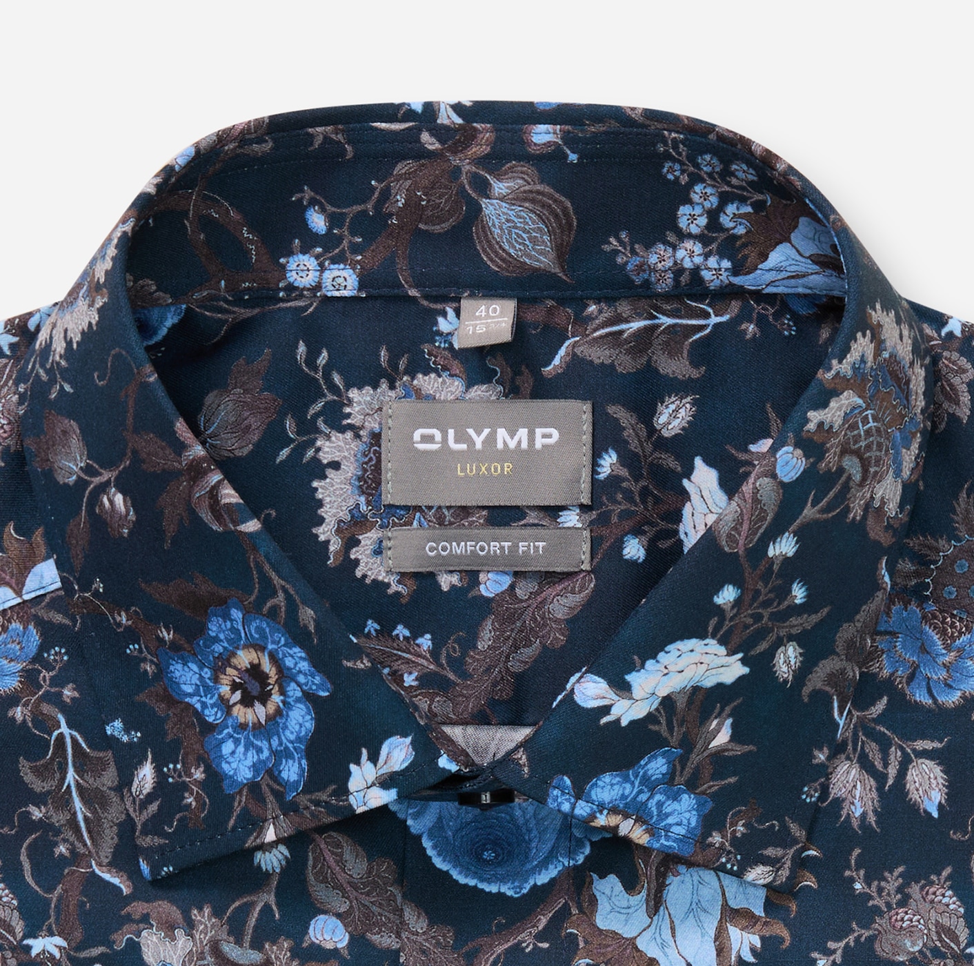 OLYMP Langarmhemd »Luxor«, comfort fit, Businesshemd, New-Kentkragen, gemustert
