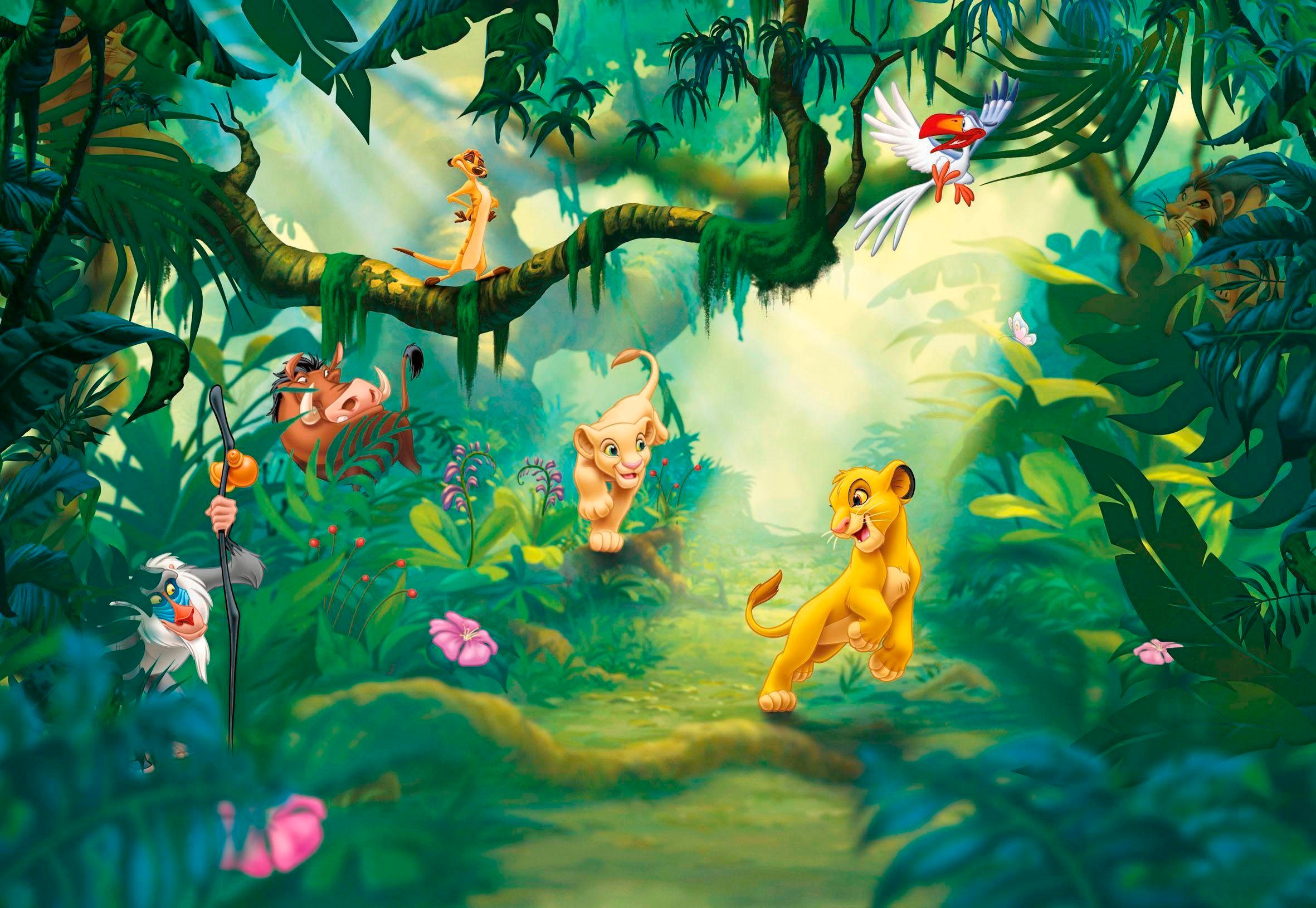 Image of Komar Fototapete »Lion King Jungle«, bedruckt-Comic, ausgezeichnet lichtbeständig bei Ackermann Versand Schweiz