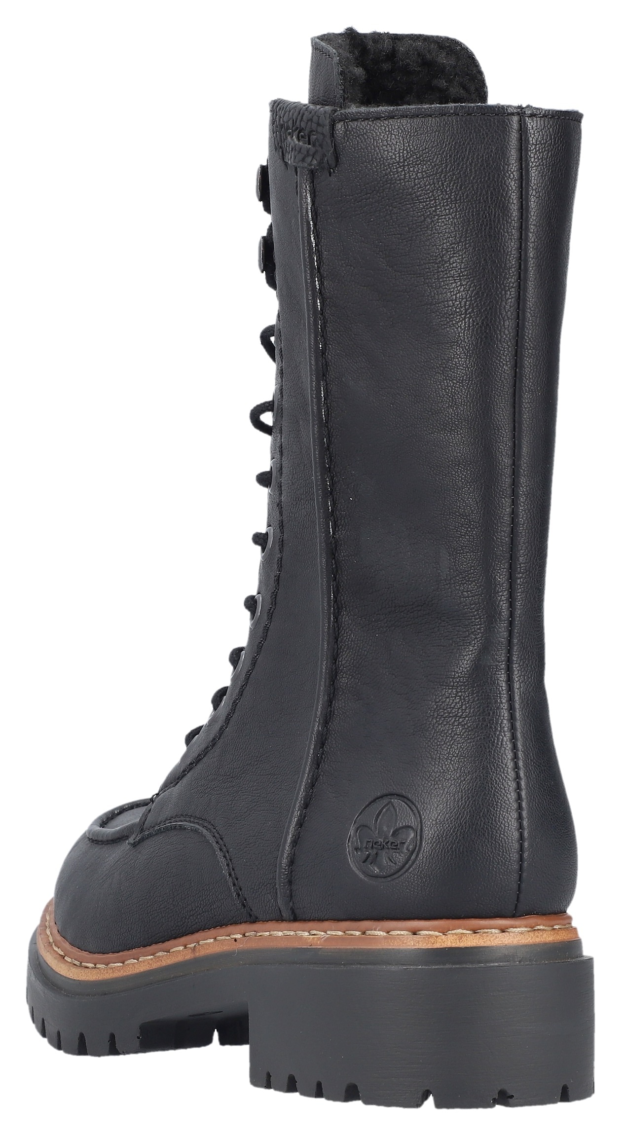 Rieker Bottes d'hiver  , talon bloc, bottine à lacets, boots à lacets avec doublure chaude