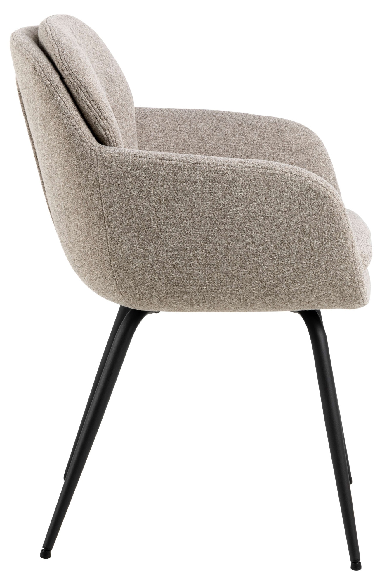ACTONA GROUP Chaise de salle à manger »Dora mit Armlehnen - gepolstert & bequem, moderner Küchenstuhl« () Revêtement en tissu agréable & grand confort d’assise pour une position détendue