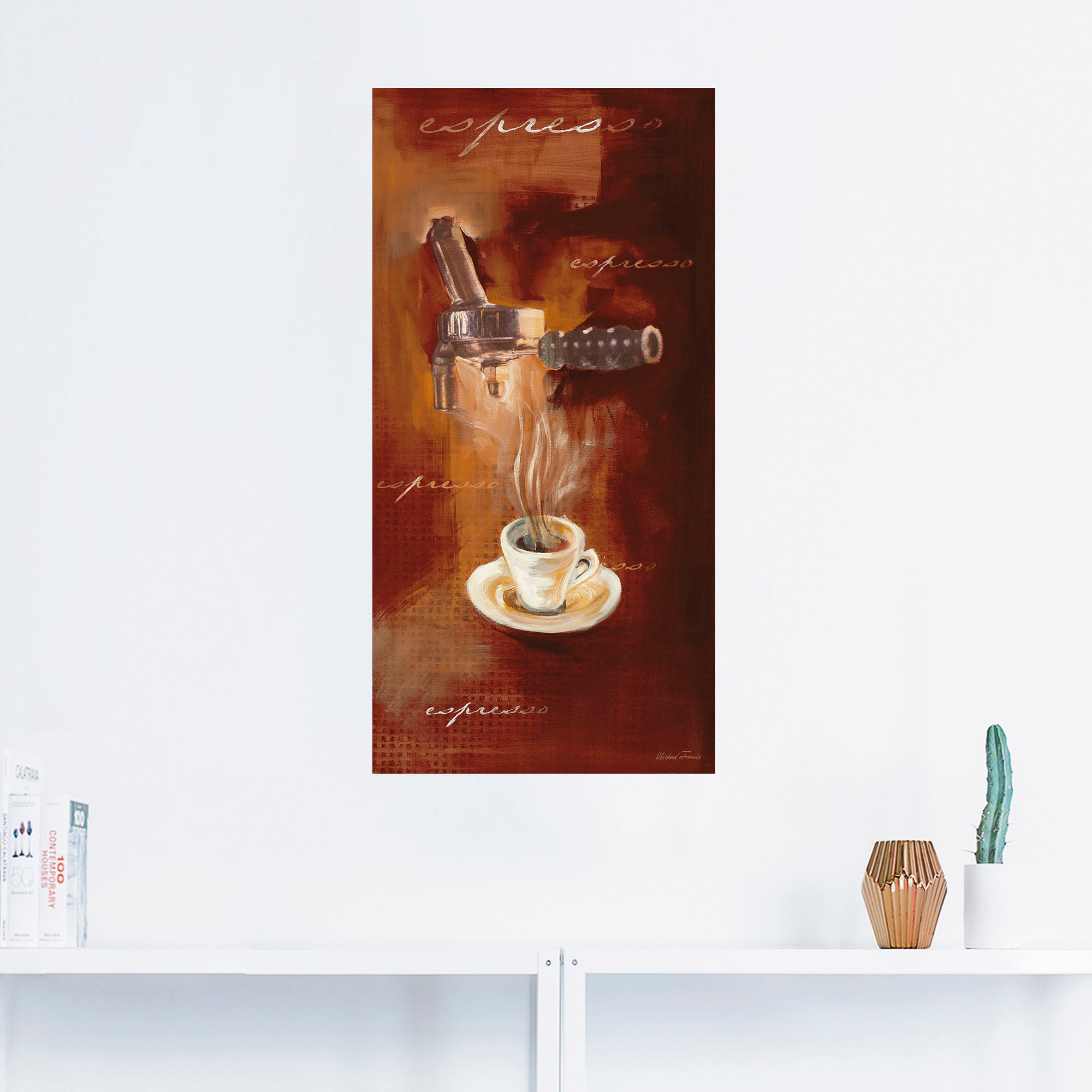 Artland Wandbild »Espresso I«, Getränke, (1 St.), als Alubild, Outdoorbild, Leinwandbild, Poster, Wandaufkleber