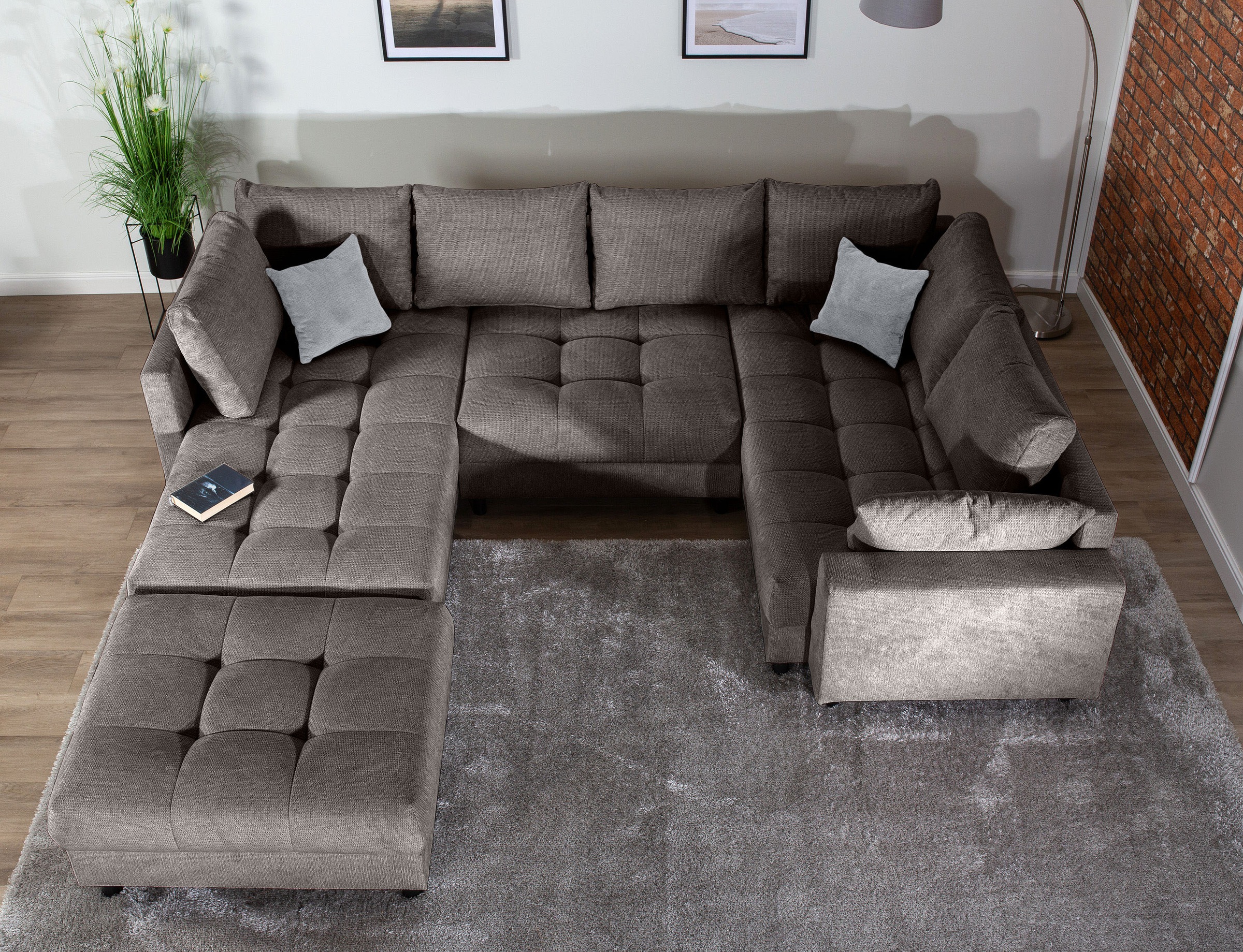 Home affaire Wohnlandschaft »Toni U-Form«, (Cord-Bezug)