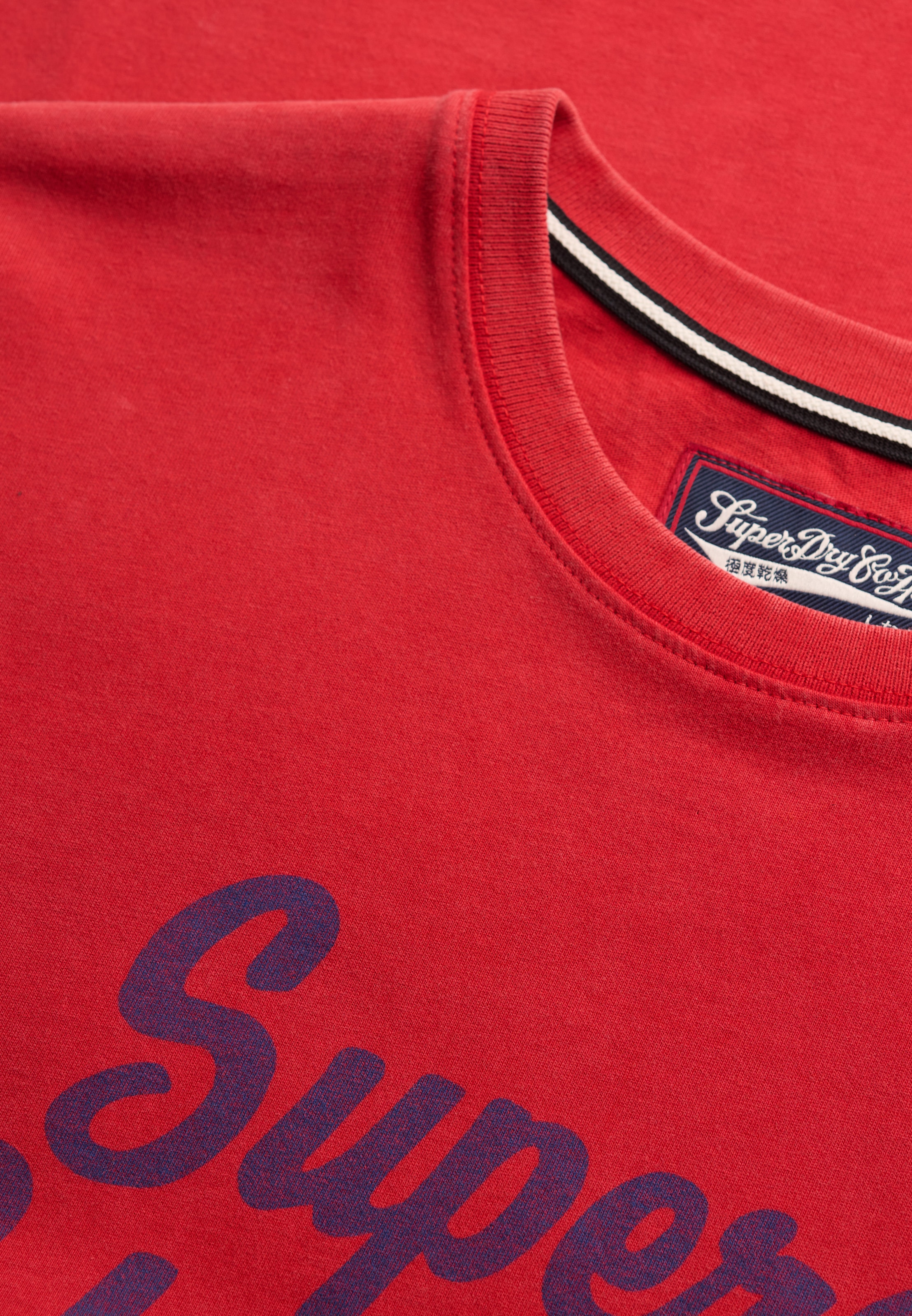 Superdry Rundhalsshirt »VINTAGE SCRIPT TEE« Baumwolle, relaxed fit