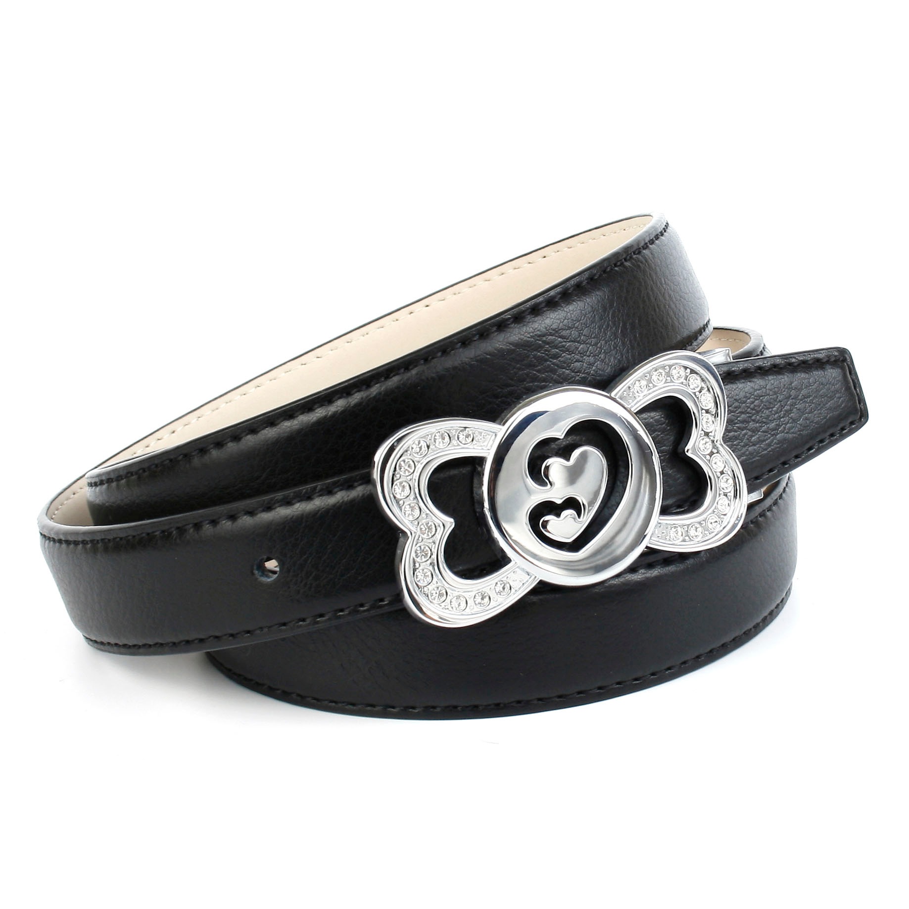 Image of Anthoni Crown Ledergürtel, Stilvoller Gürtel in schwarz, bombiert bei Ackermann Versand Schweiz