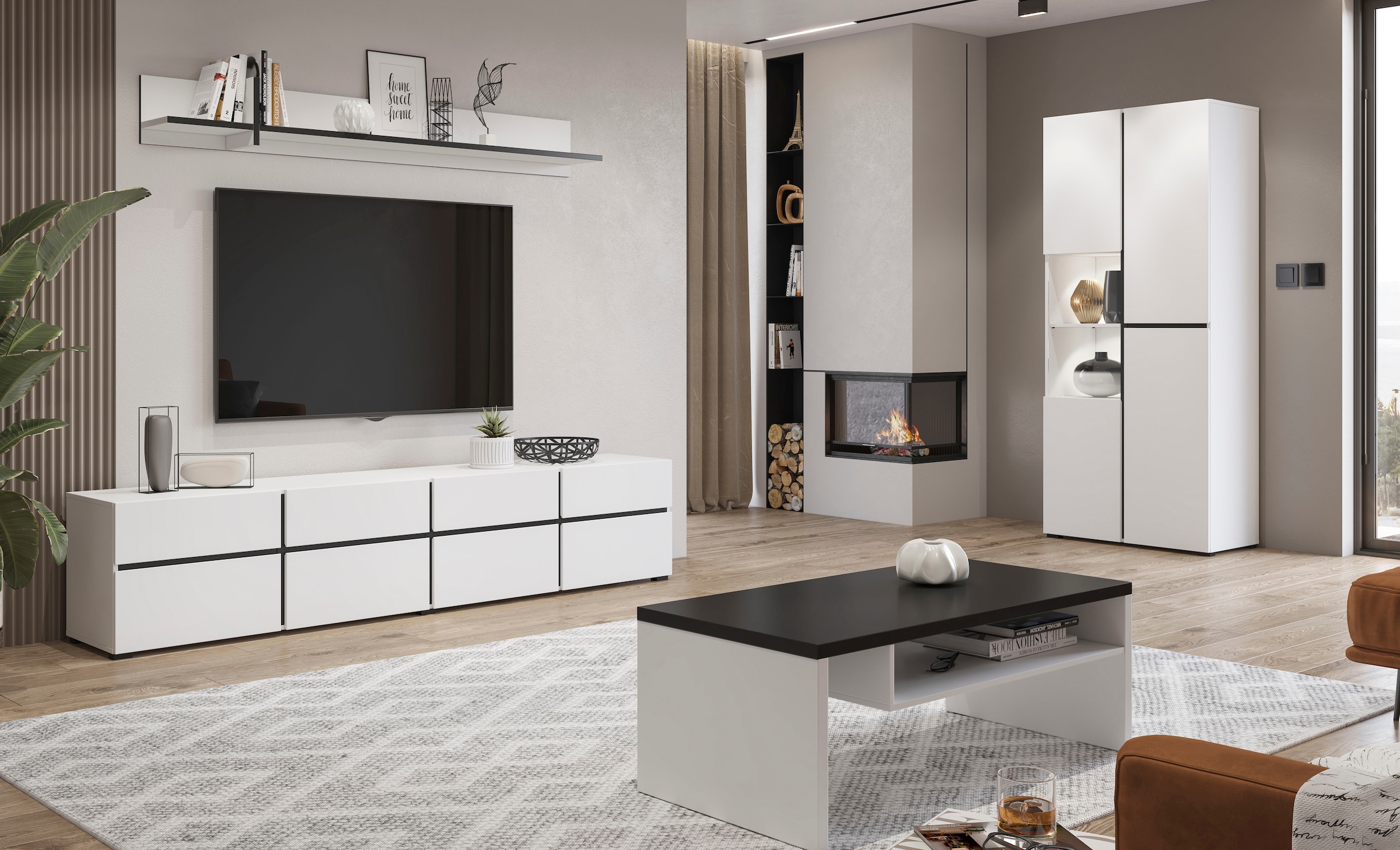 INOSIGN Couchtisch »Cross, Breite 120 cm, moderner Sofatisch für Wohnzimmer«, Tisch mit offenem Fachboden