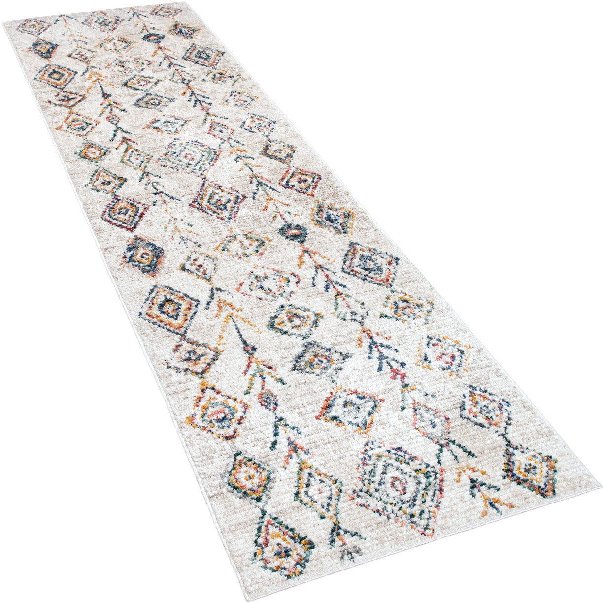 Image of Paco Home Läufer »Kayacik 578«, rechteckig, 8 mm Höhe, Teppich-Läufer, Kurzflor, Rauten Muster, ideal im Flur & Schlafzimmer bei Ackermann Versand Schweiz