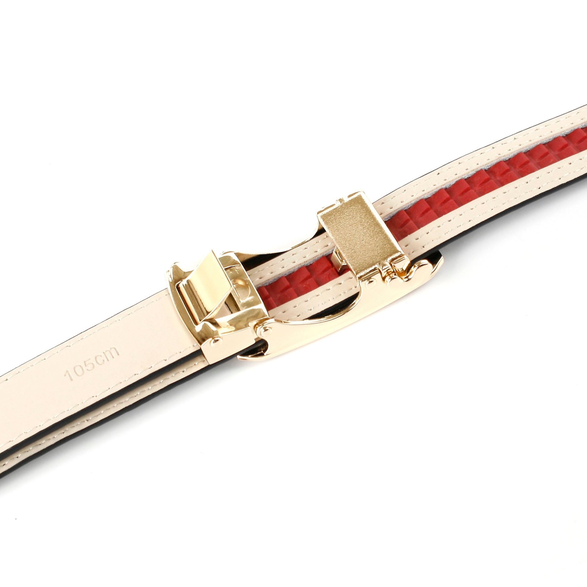 Anthoni Crown Ceinture en cuir Traumhafter Automatik Lackgürtel, kleine Herzen