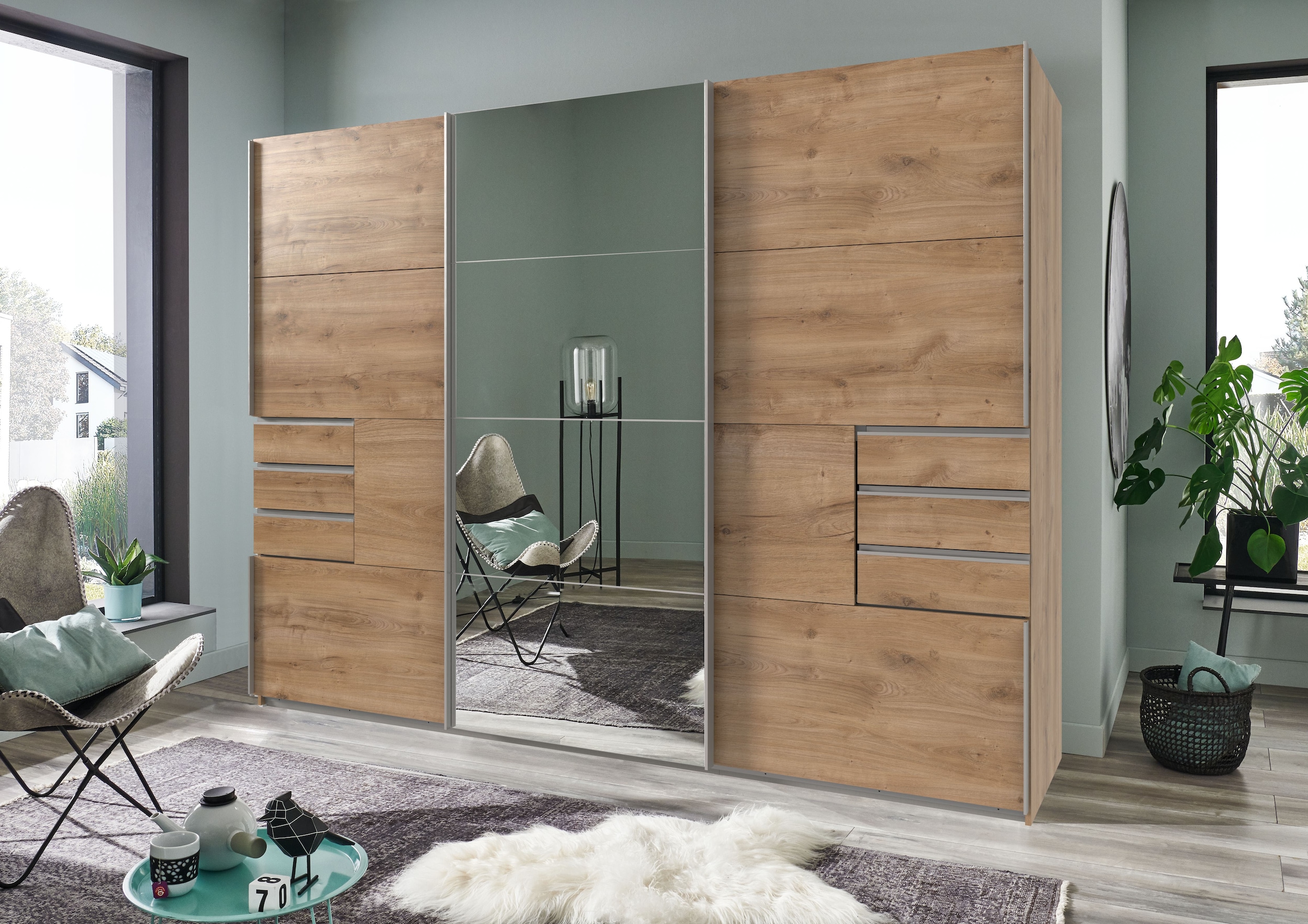 Wimex Schwebetürenschrank »Saigon« mit Spiegeltür, 3 Türen, 270cm breit