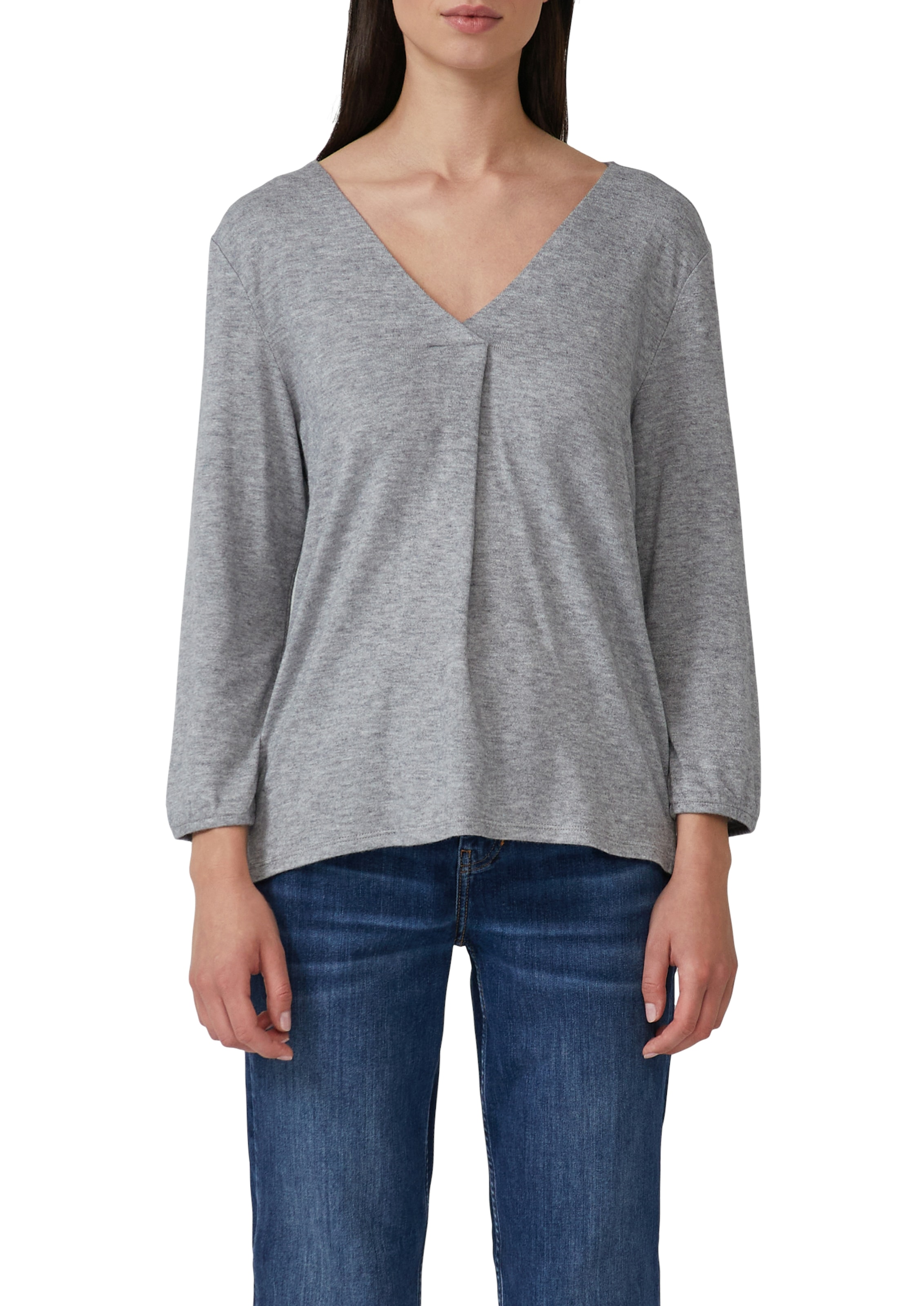 s.Oliver T-shirt à manches 3/4 mit V-Ausschnitt