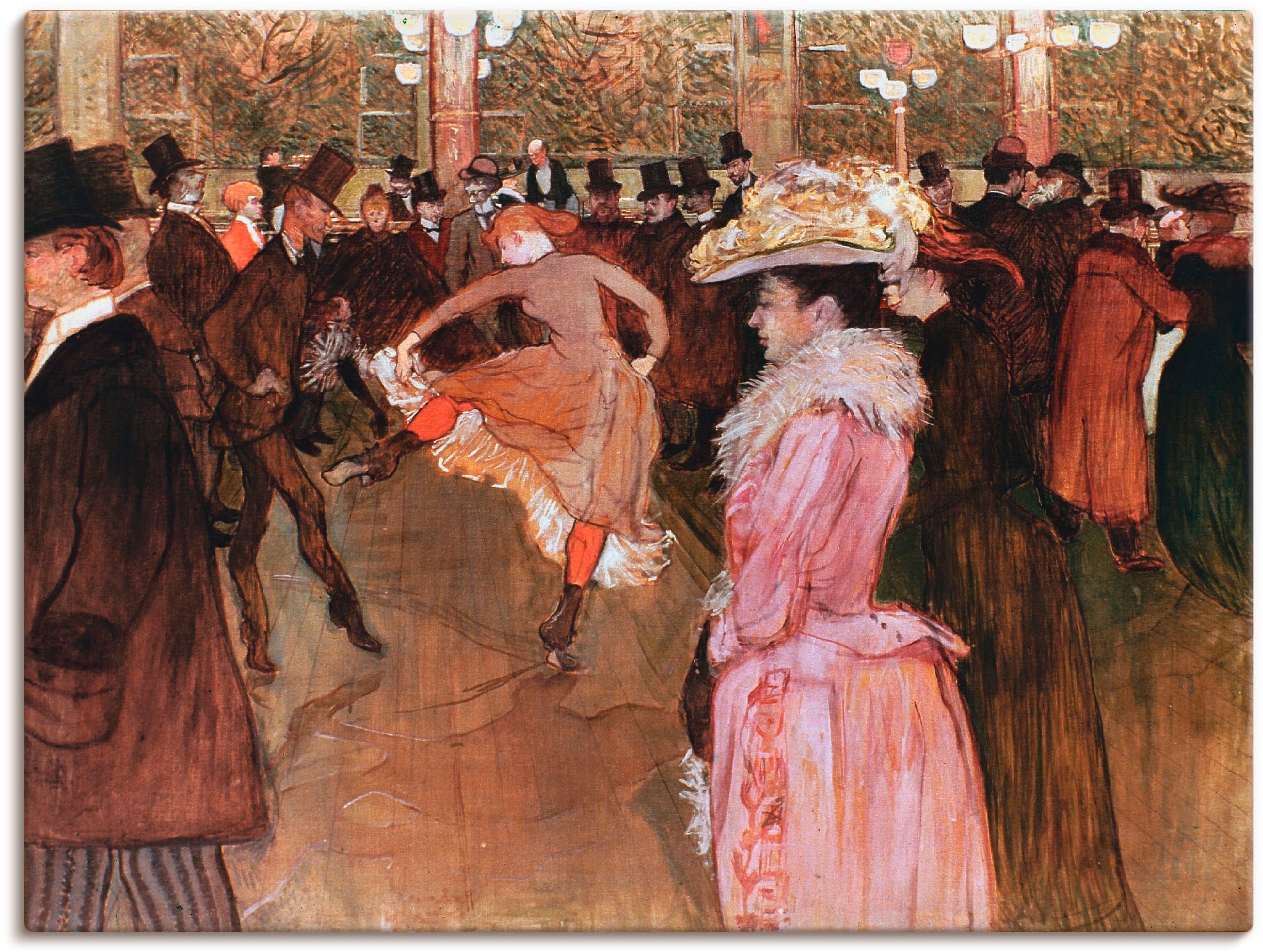 Image of Artland Wandbild »Der Tanz im Moulin Rouge, 1890«, Gruppen & Familien, (1 St.), in vielen Grössen & Produktarten - Alubild / Outdoorbild für den Aussenbereich, Leinwandbild, Poster, Wandaufkleber / Wandtattoo auch für Badezimmer geeignet bei Ackermann Ver