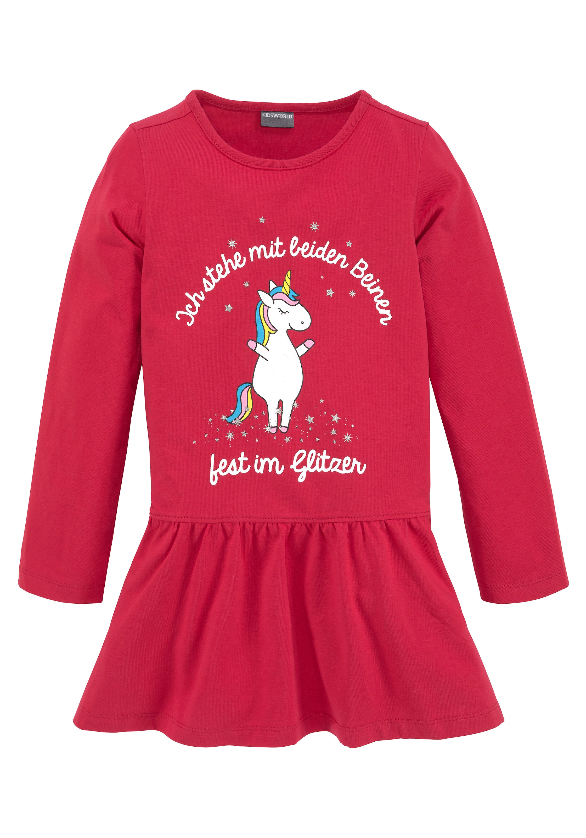 Modische KIDSWORLD Jerseykleid Mindestbestellwert ohne Sprüchedruck versandkostenfrei - kaufen mit »Einhorn«