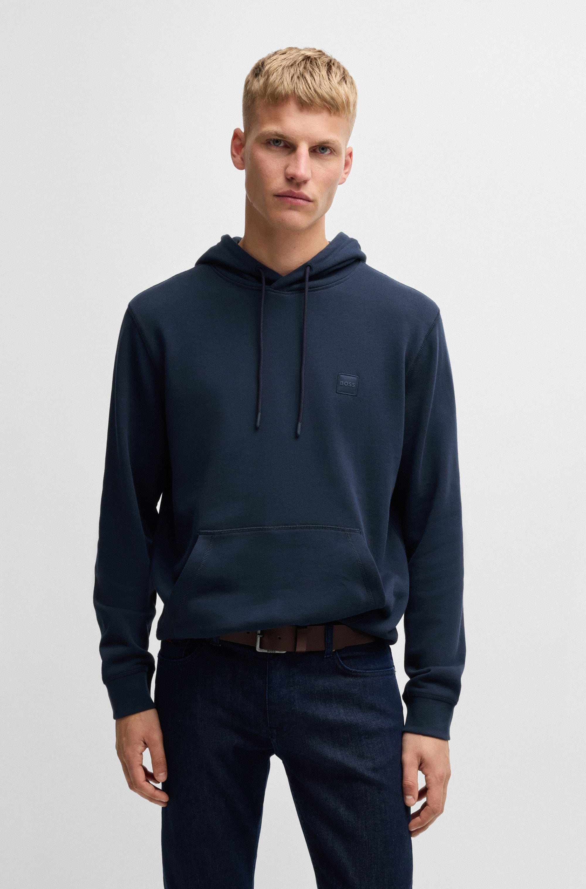 BOSS Ledergürtel »Jeeko_Sz40«, mit BOSS Logo-Schriftzug auf der Schliesse