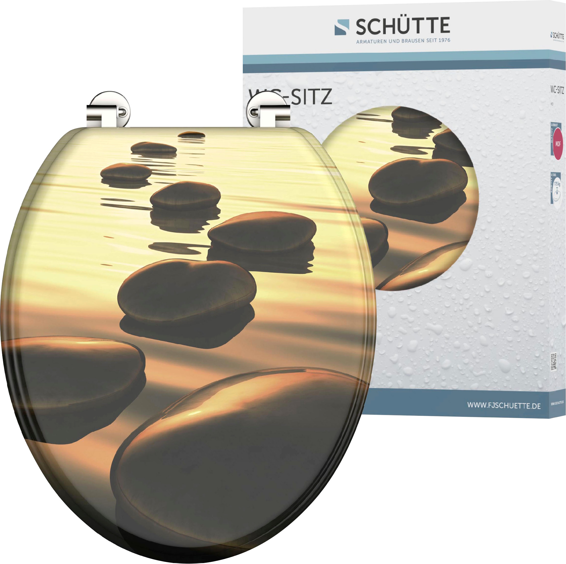Image of Schütte WC-Sitz "Sea Stone" MDF-Holzkern