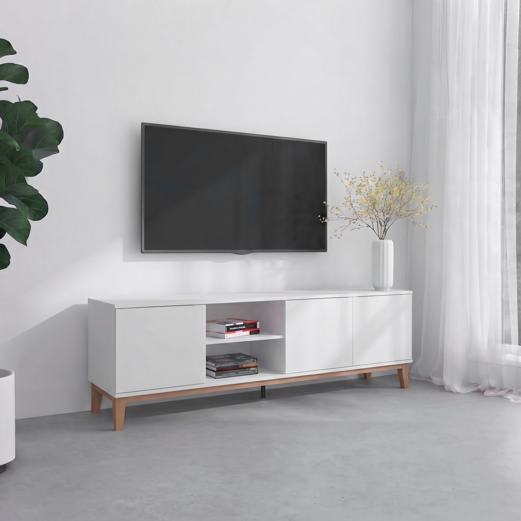 GOODproduct Lowboard »Maryd« 1 Stk. tlg. Kommode, Untergestell in Holzoptik, Breite 160 cm
