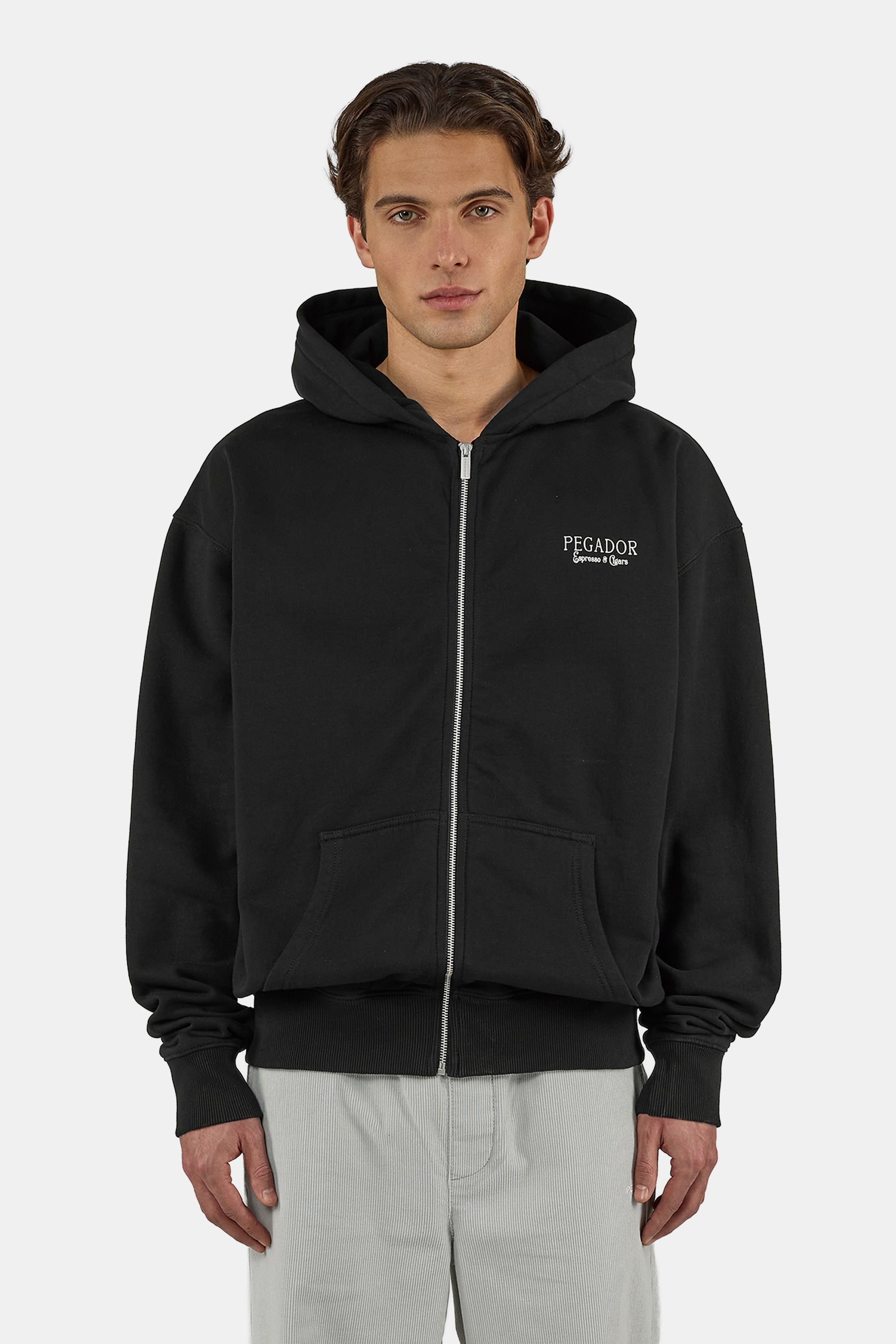 Image of PEGADOR Kapuzensweatjacke "Dragor Oversized Sweat Jacket" Baumwollmischung, oversize