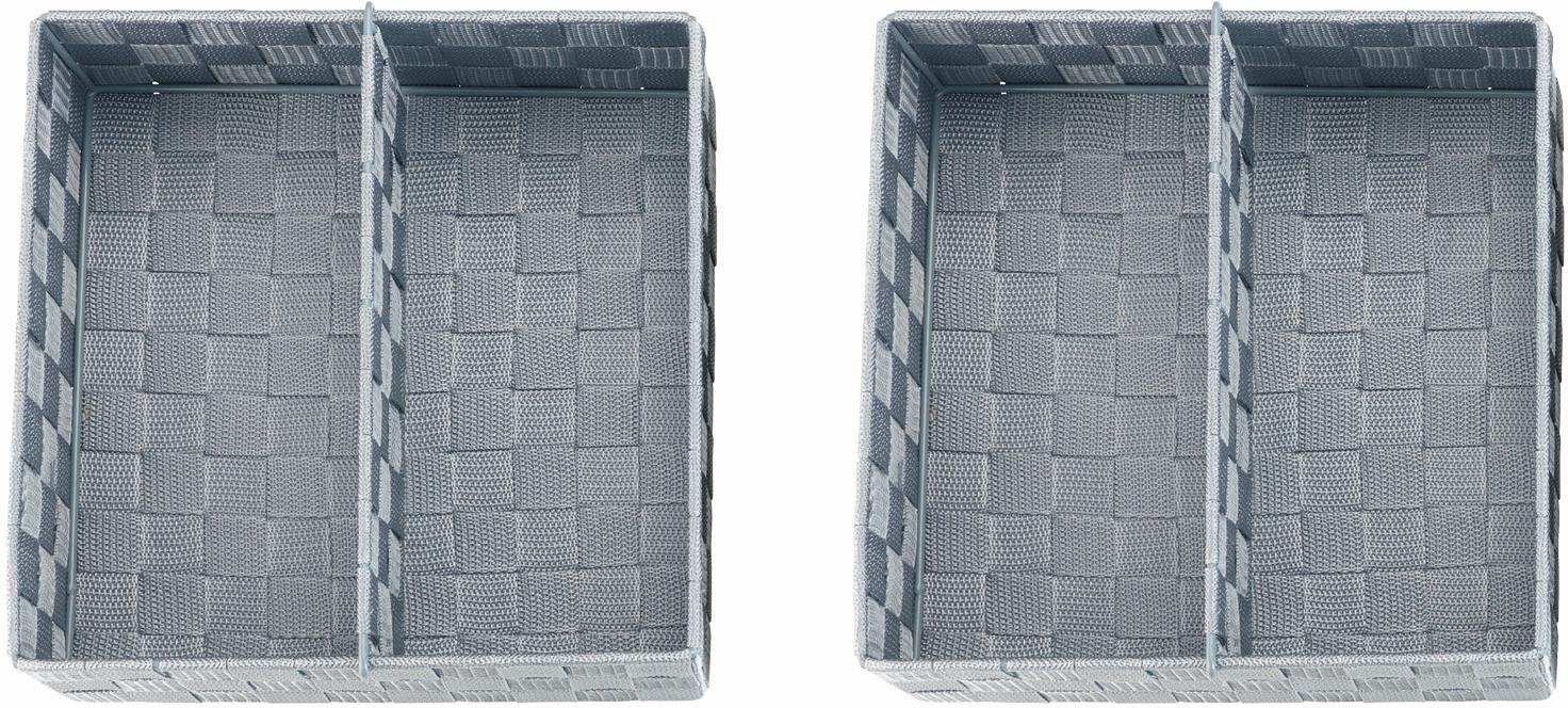 Image of WENKO Aufbewahrungskorb »Adria«, (Set, 2 St.), Trennwände variabel einstellbar bei Ackermann Versand Schweiz