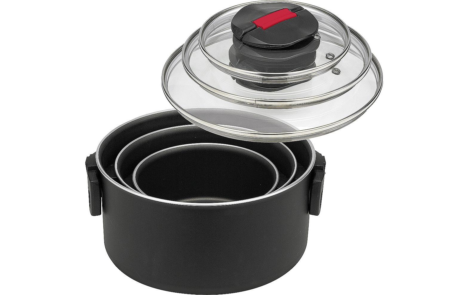 Image of BALLARINI Kochtopf "Kochtopfset Bkeravis Click & Cook 6-tlg." Stahlblech