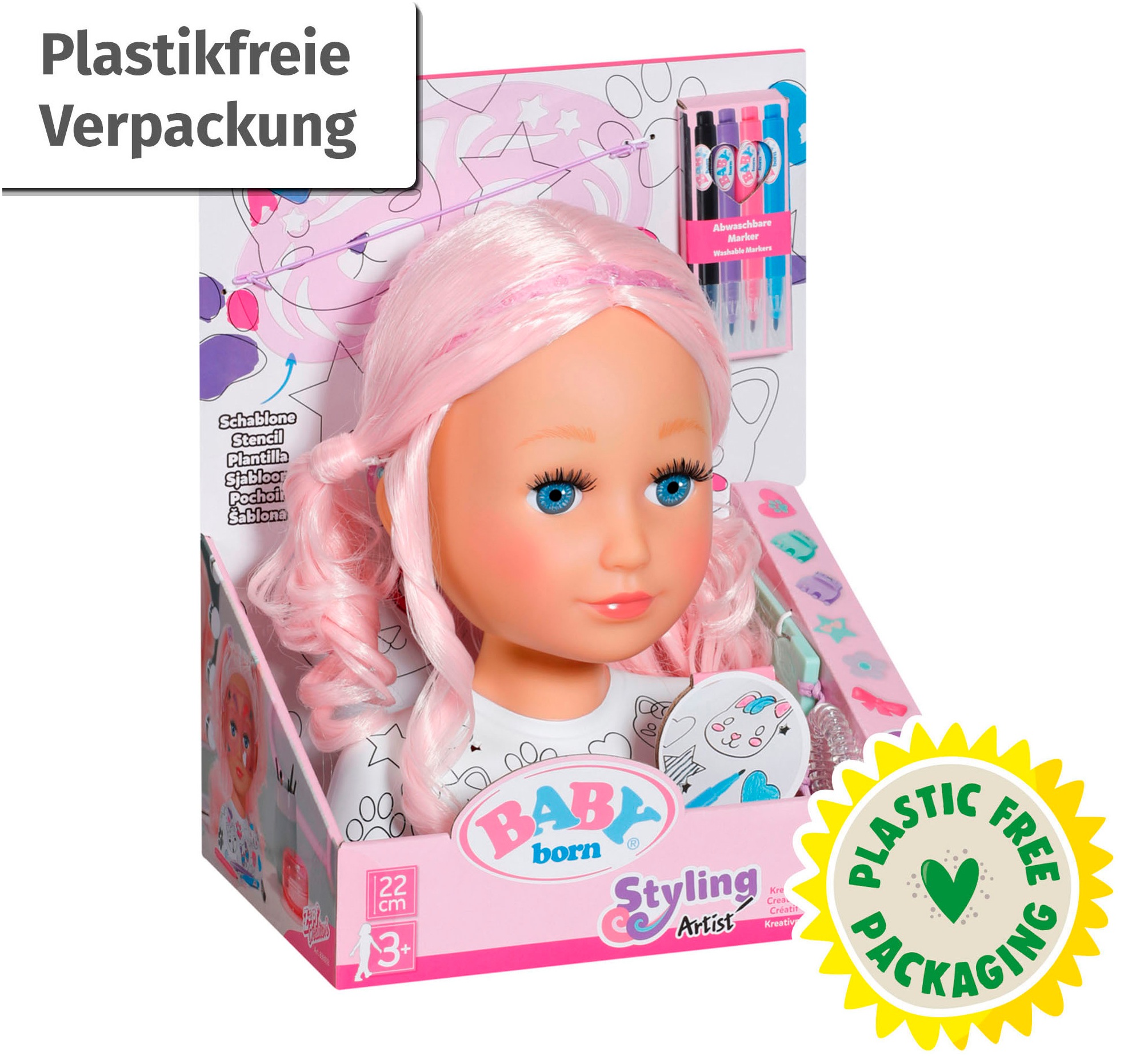 Baby Born Tête à coiffer »Stylingkopf Kreativ« mit Zubehör