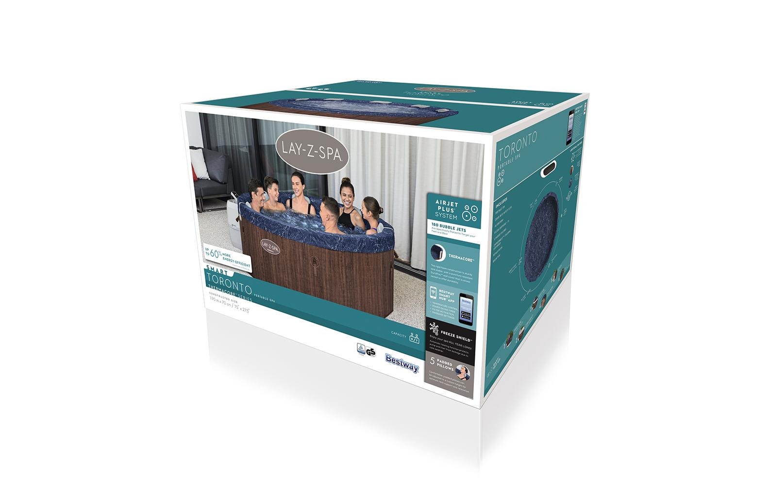 Bestway Whirlpool »LAY-Z-SPA ThermaCore Toronto AirJet Plus Ø 190«