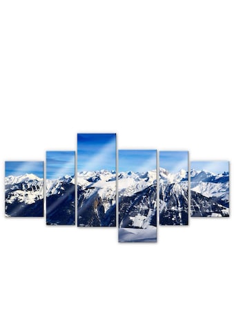 Wall-Art Mehrteilige Bilder »XXL Alpenpanorama (6-teilig)«, (Set, 6 St.) kaufen