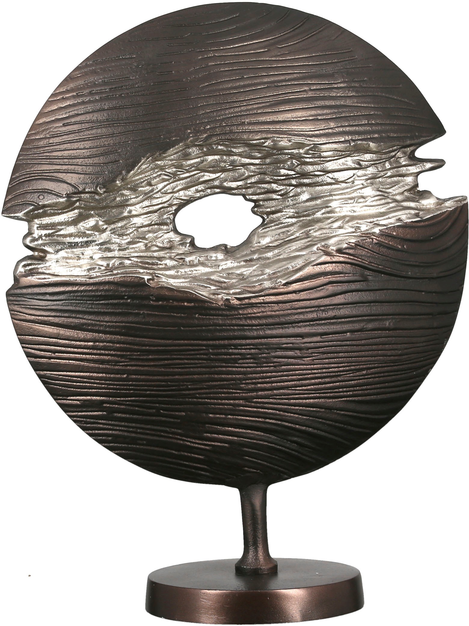 Image of Casablanca by Gilde Dekoobjekt »Skulptur Slice, wengefarben«, (1 St.), Höhe 41 cm, aus Metall, Wohnzimmer bei Ackermann Versand Schweiz