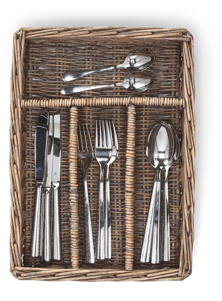 Zeller Present Besteckkorb Weidenatur, mit praktischer Fächereinteilung