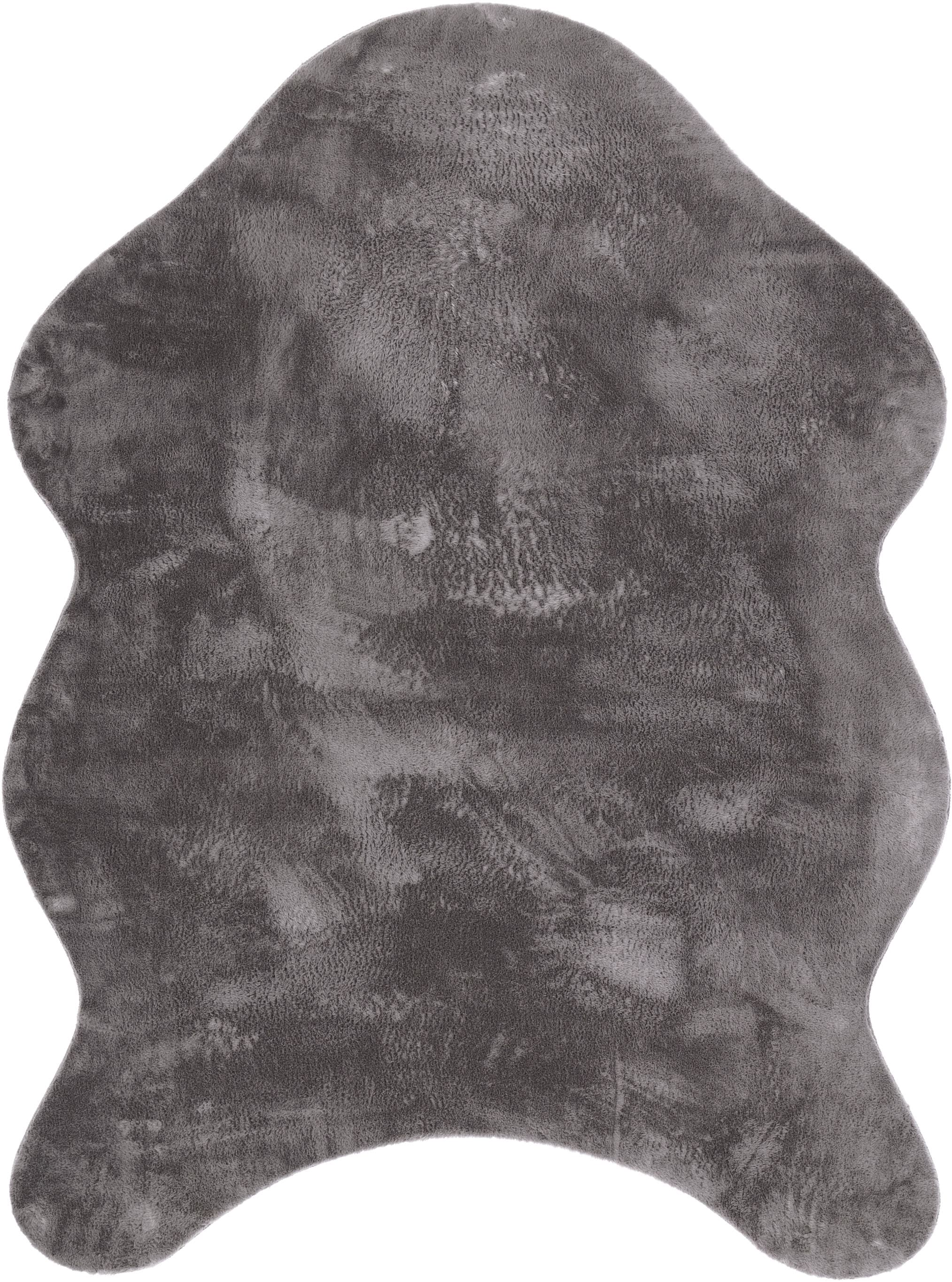 Image of Paco Home Fellteppich "Pelt 640" fellförmig 16 mm Höhe Kunstfell, Uni Farben, sehr weicher Flor