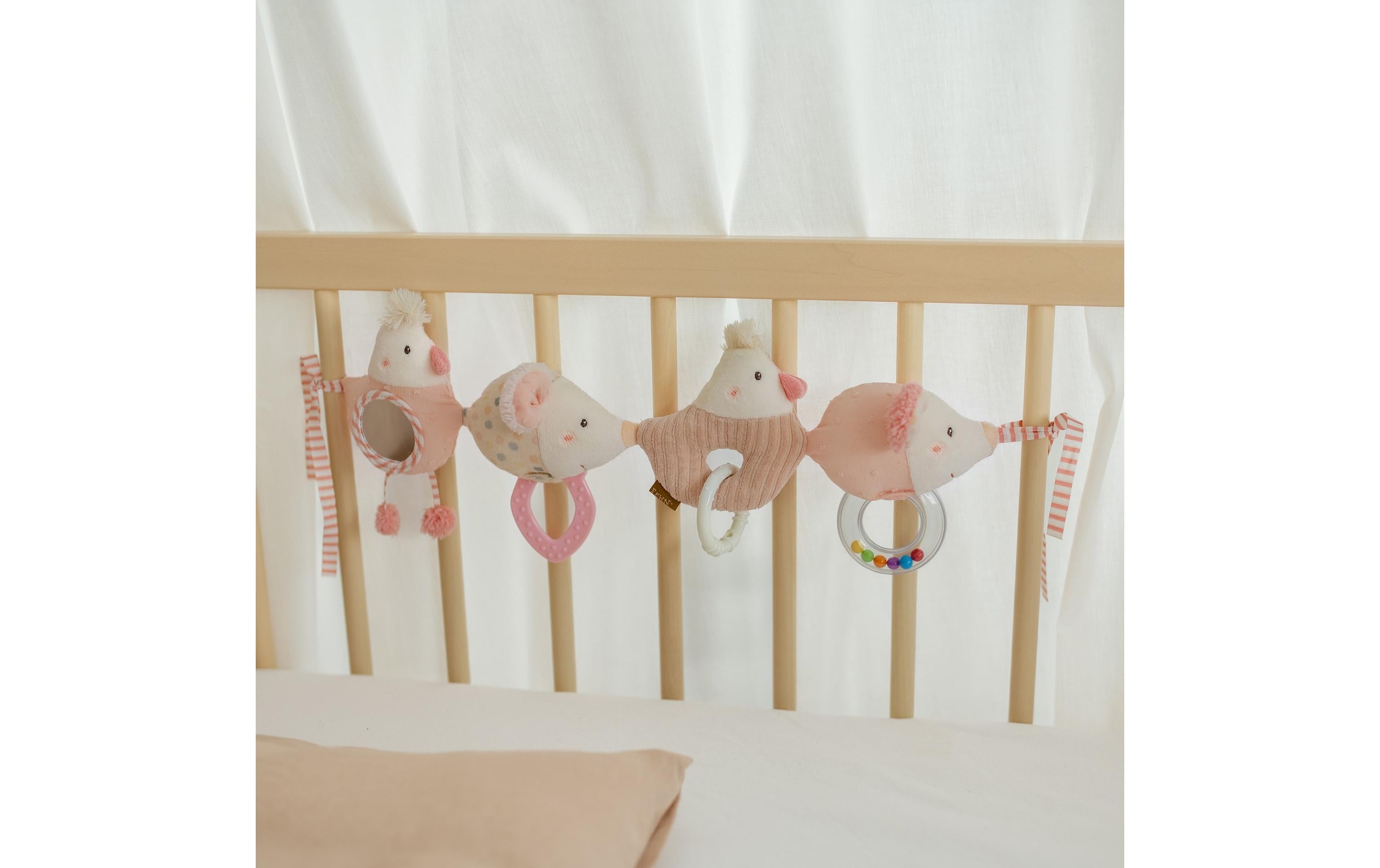 Fehn Kinderwagenkette »Rosa/Beige«