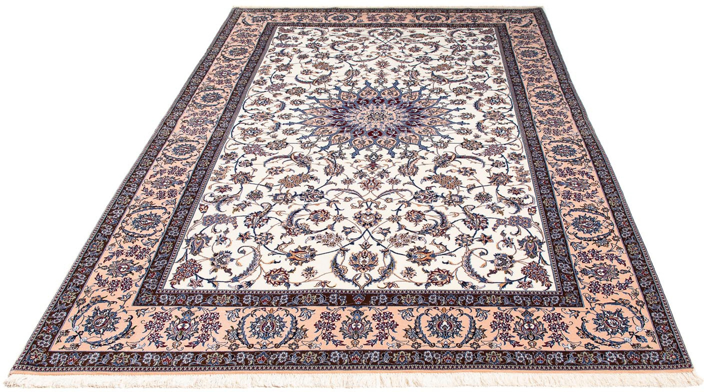 Image of morgenland Orientteppich »Perser - Nain - Premium - 262 x 170 cm - beige«, rechteckig, 6 mm Höhe, Wohnzimmer, Handgeknüpft, Einzelstück mit Zertifikat bei Ackermann Versand Schweiz