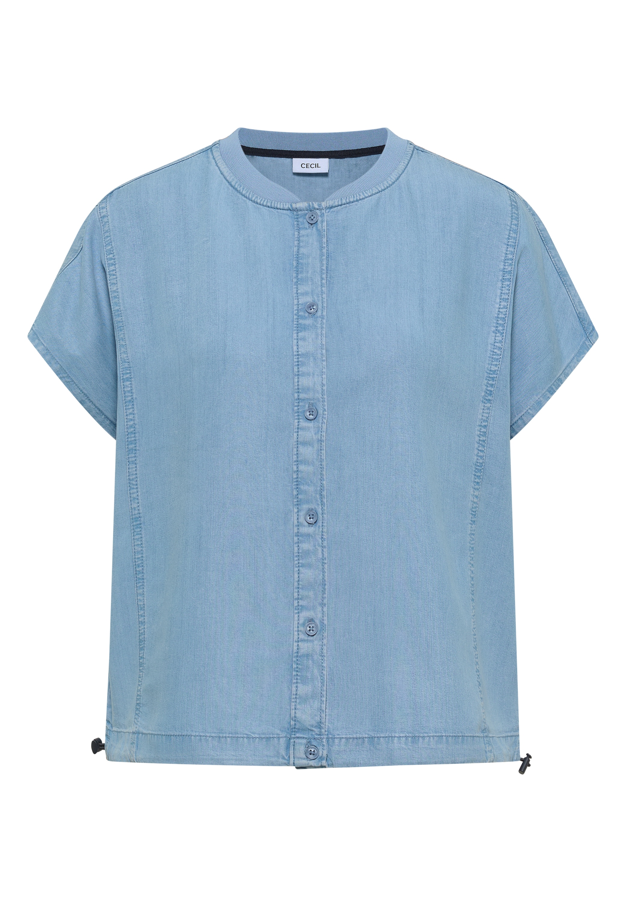 Cecil Top chemisier cordons latéraux, qualité lyocell, aspect blouson