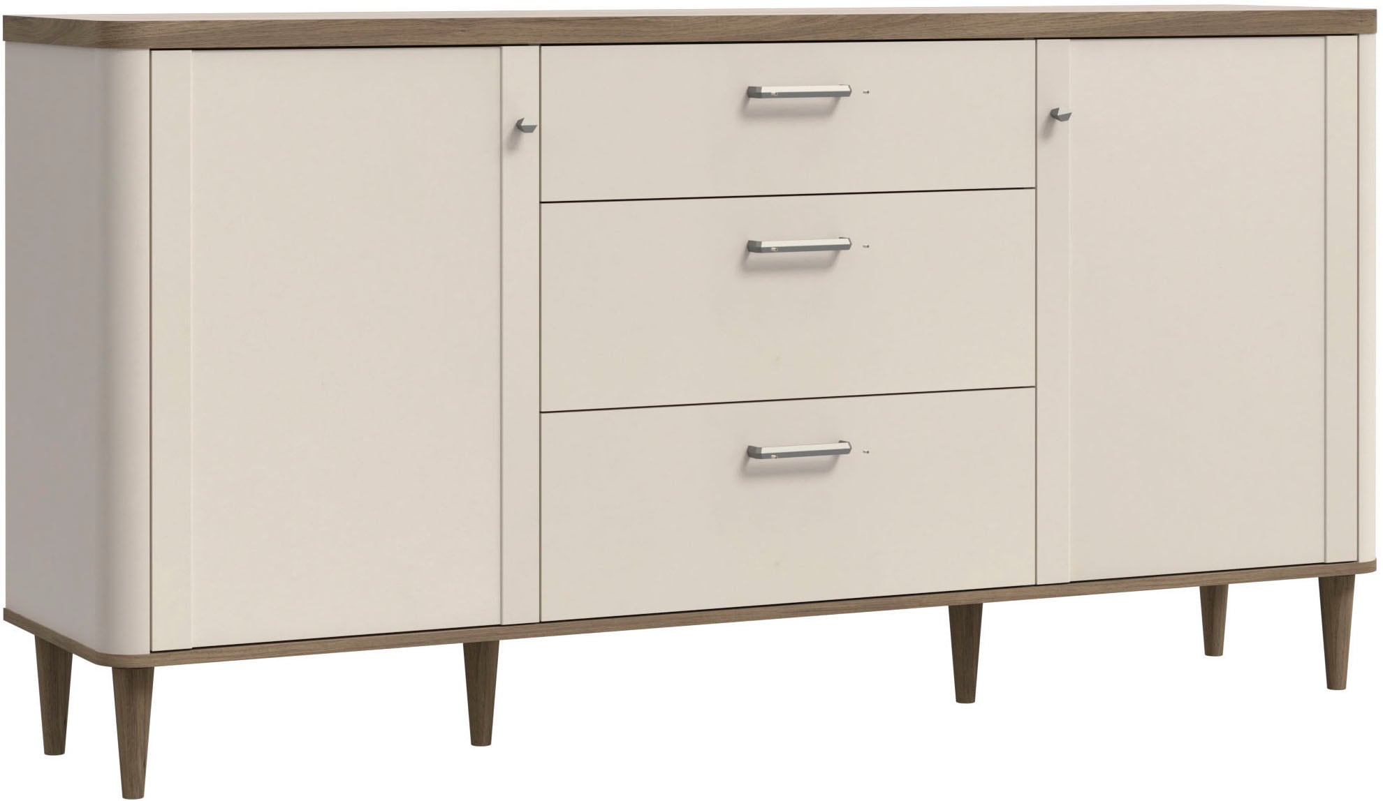 Image of FORTE Sideboard "Lacetti" B/H/T 179,8/91,7/41,2 cm Echtholzfüsse