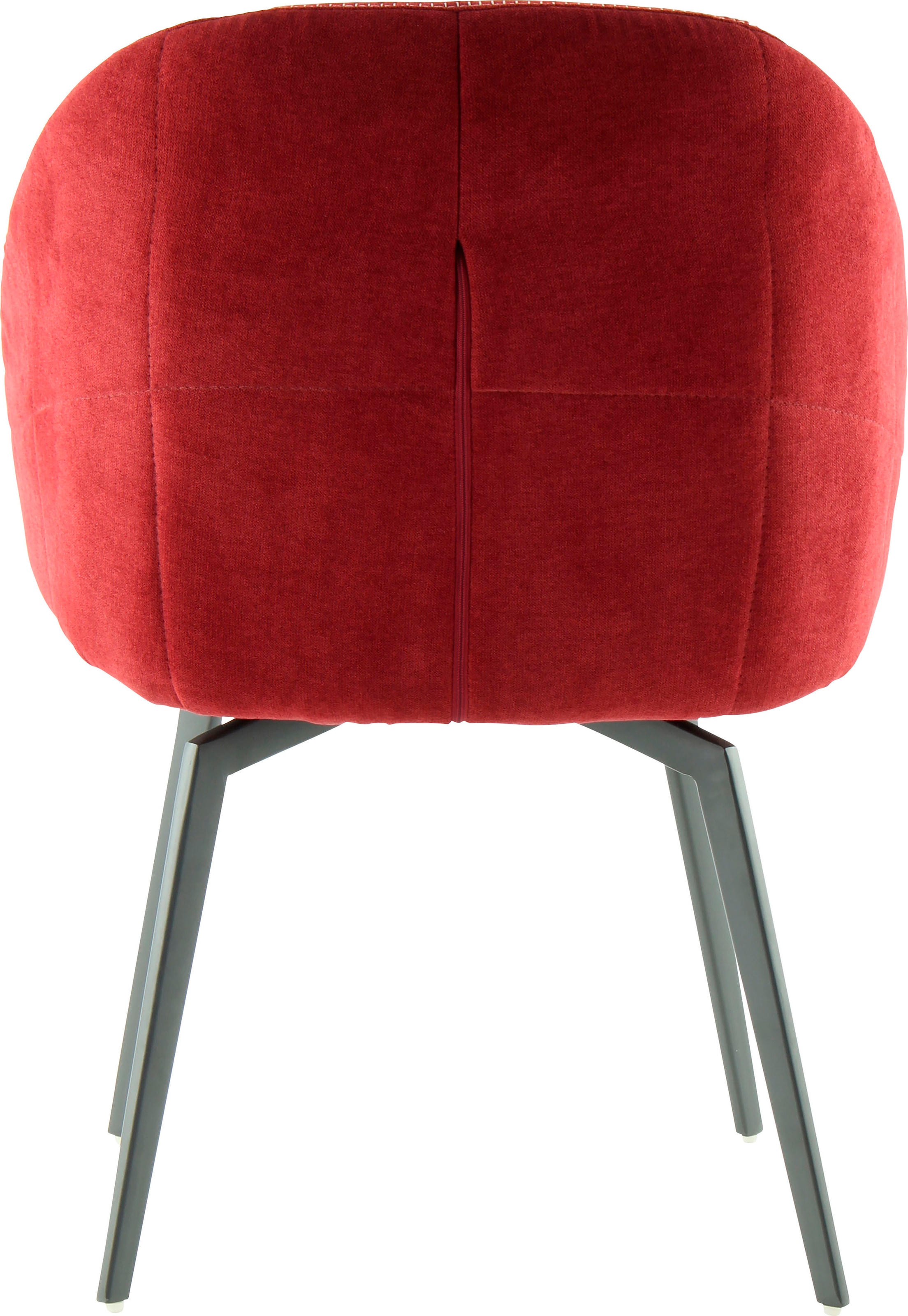 Kayoom Schalenstuhl »Stuhl Carol 225, dekorativer Stuhl im Retro-Look, zweifarbig gestaltet« (Set) 1 Stk.bequem, zweifarbig, Rückseite mit Reissverschluss, zweifarbig gestaltet