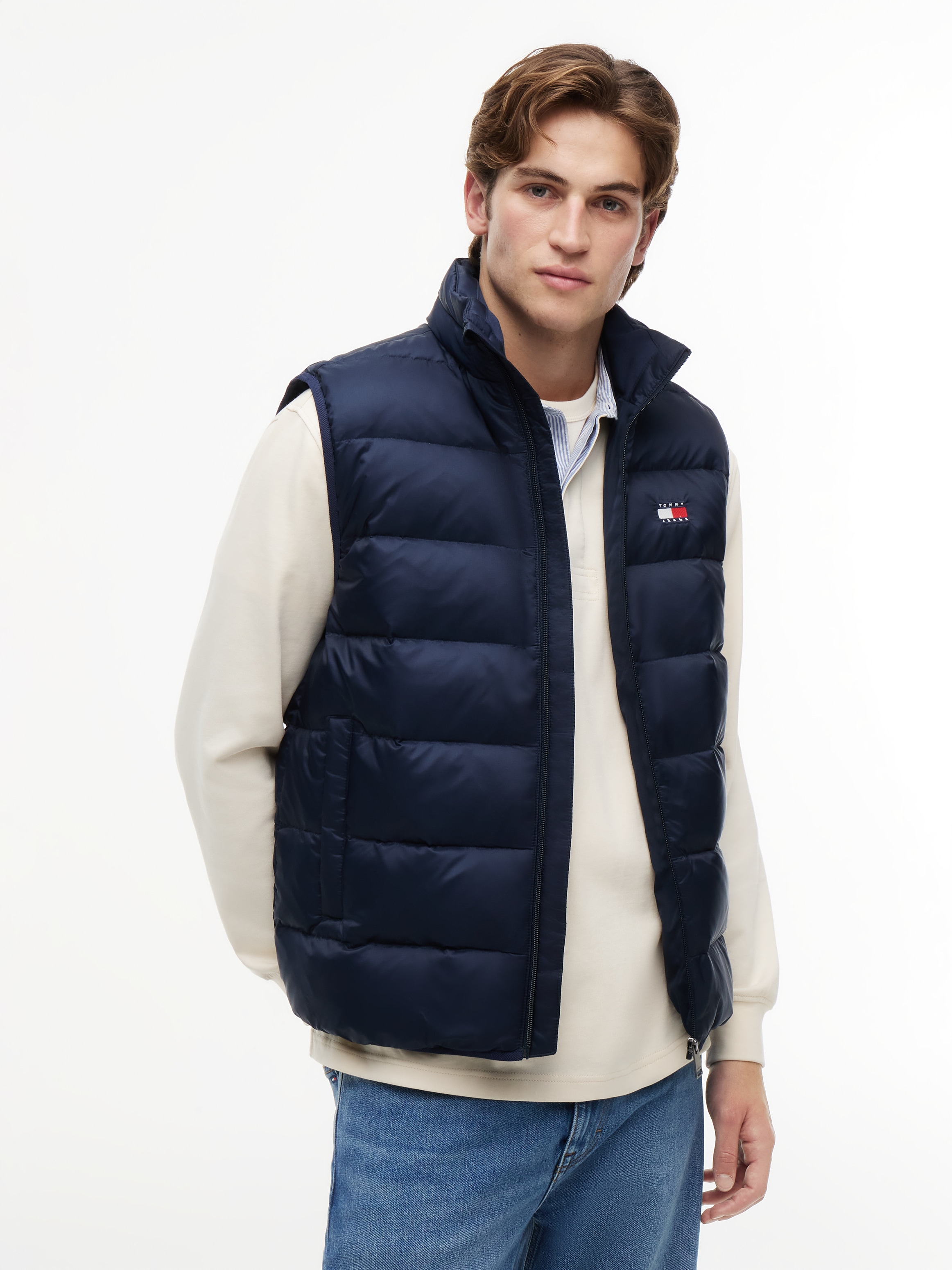 Tommy Jeans Steppweste »TJM LIGHT DOWN PACKABLE VEST« Regular fit mit Stehkragen