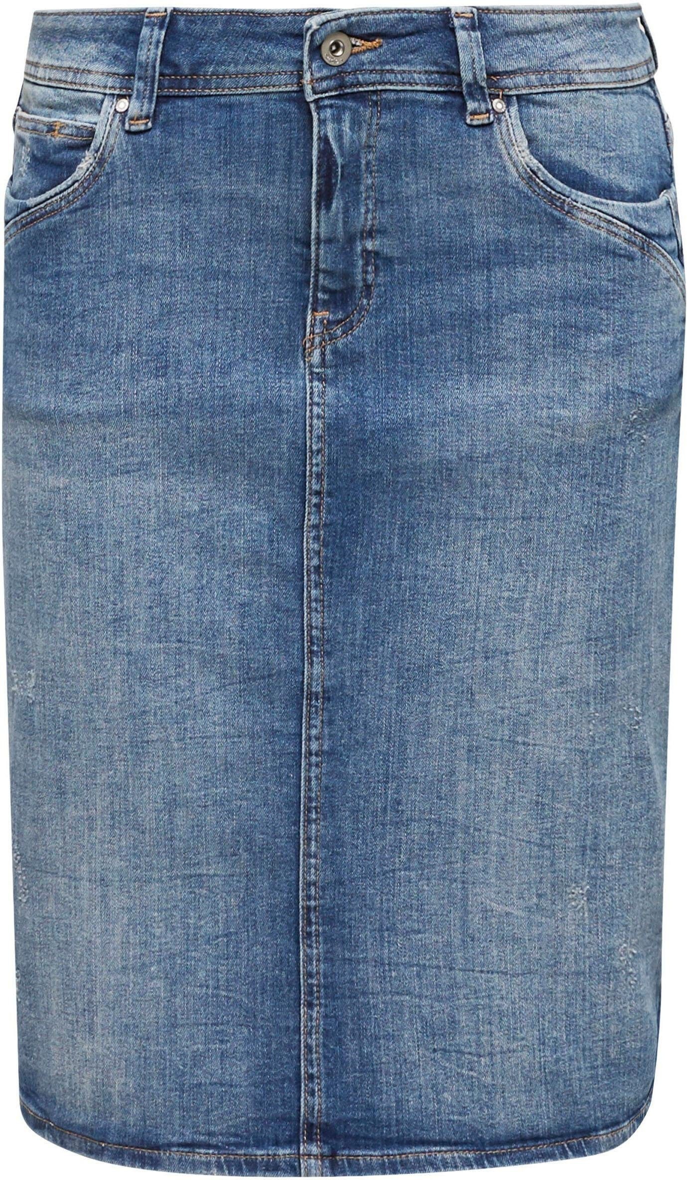 Image of edc by Esprit Jeansrock, in Bleistift-Form und mit kleinem Gehschlitz hinten bei Ackermann Versand Schweiz