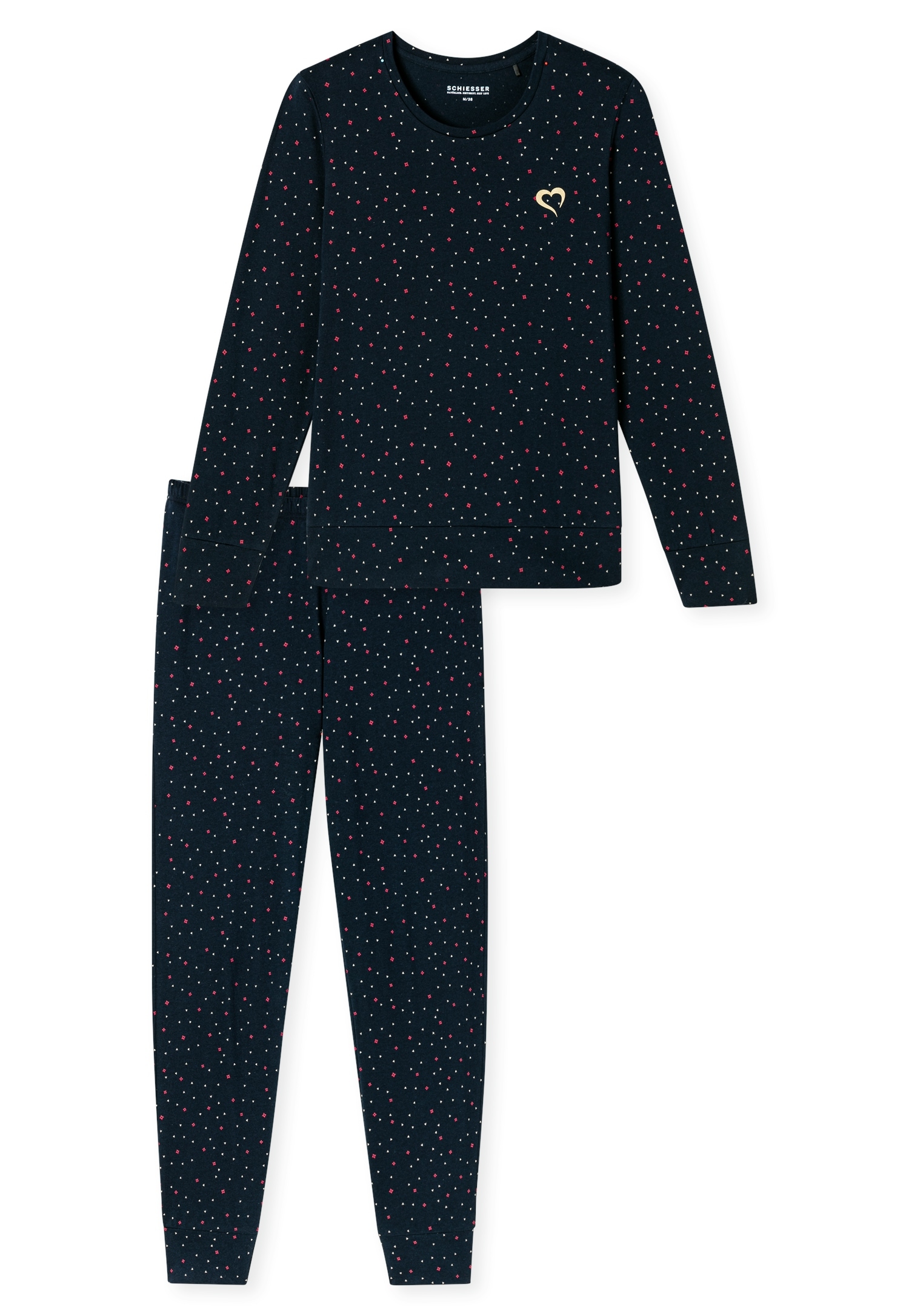 Schiesser Schlafanzug »Family« 0, 2 Stk. tlg., Langarm, Baumwolle, Rundhalsausschnitt