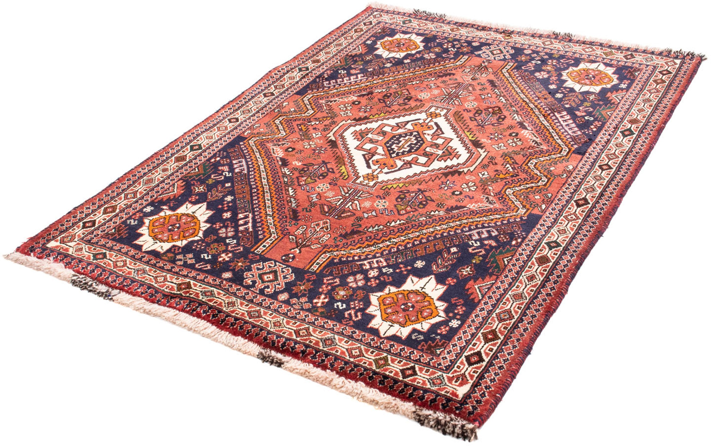 Image of morgenland Orientteppich »Perser - Nomadic - 170 x 118 cm - hellrot«, rechteckig, 10 mm Höhe, Wohnzimmer, Handgeknüpft, Einzelstück mit Zertifikat bei Ackermann Versand Schweiz