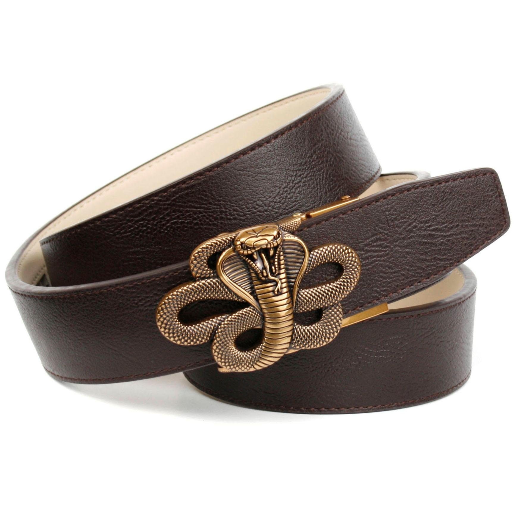 Image of Anthoni Crown Ledergürtel, mit Kobraschliesse in Antik-Optik bei Ackermann Versand Schweiz