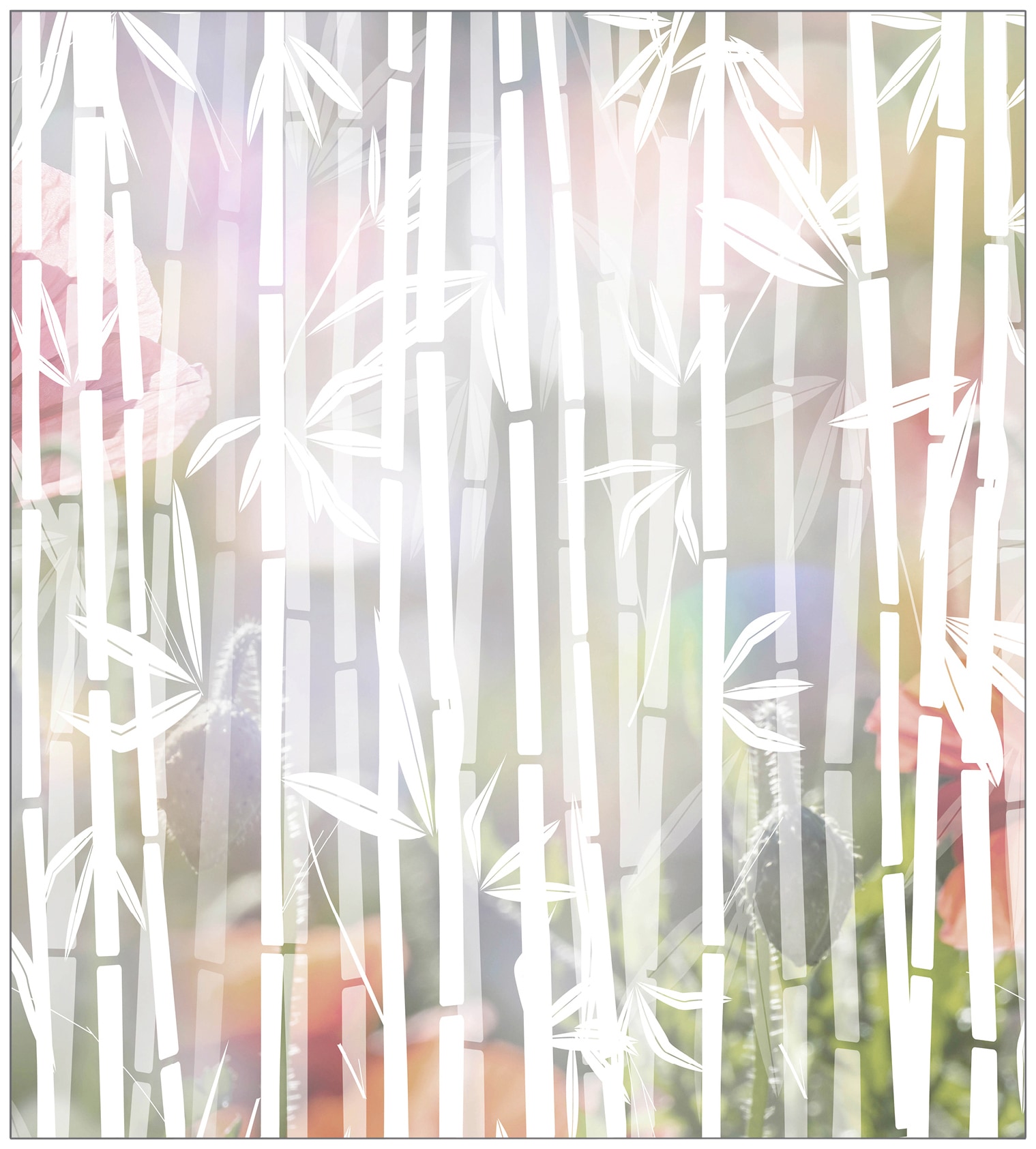 Fensterfolie »Look Bamboo white«, halbtransparent, glattstatisch haftend, 90 x 100 cm,...