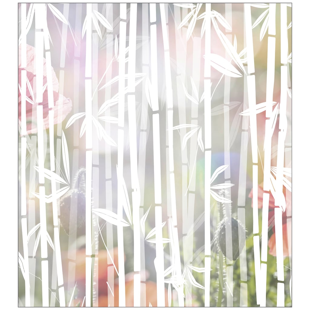 MySpotti Fensterfolie »Look Bamboo white«, halbtransparent, glattstatisch haftend