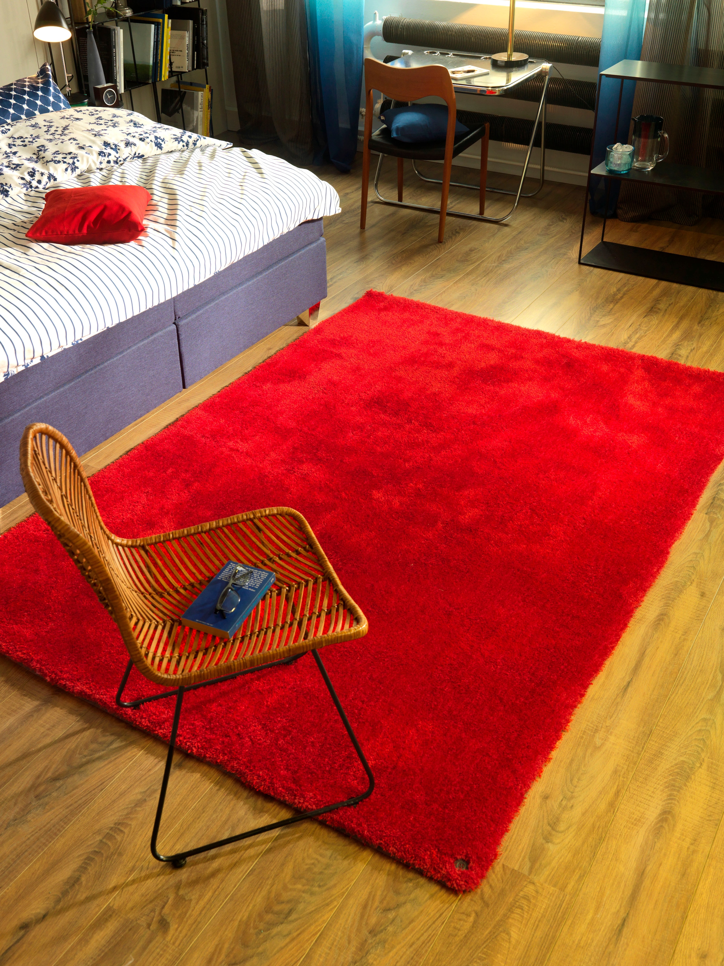 TOM TAILOR HOME Hochflor-Teppich »Soft«, rechteckig, 35 mm Höhe, handgetuftet, Uni-Farben, super weich und flauschig