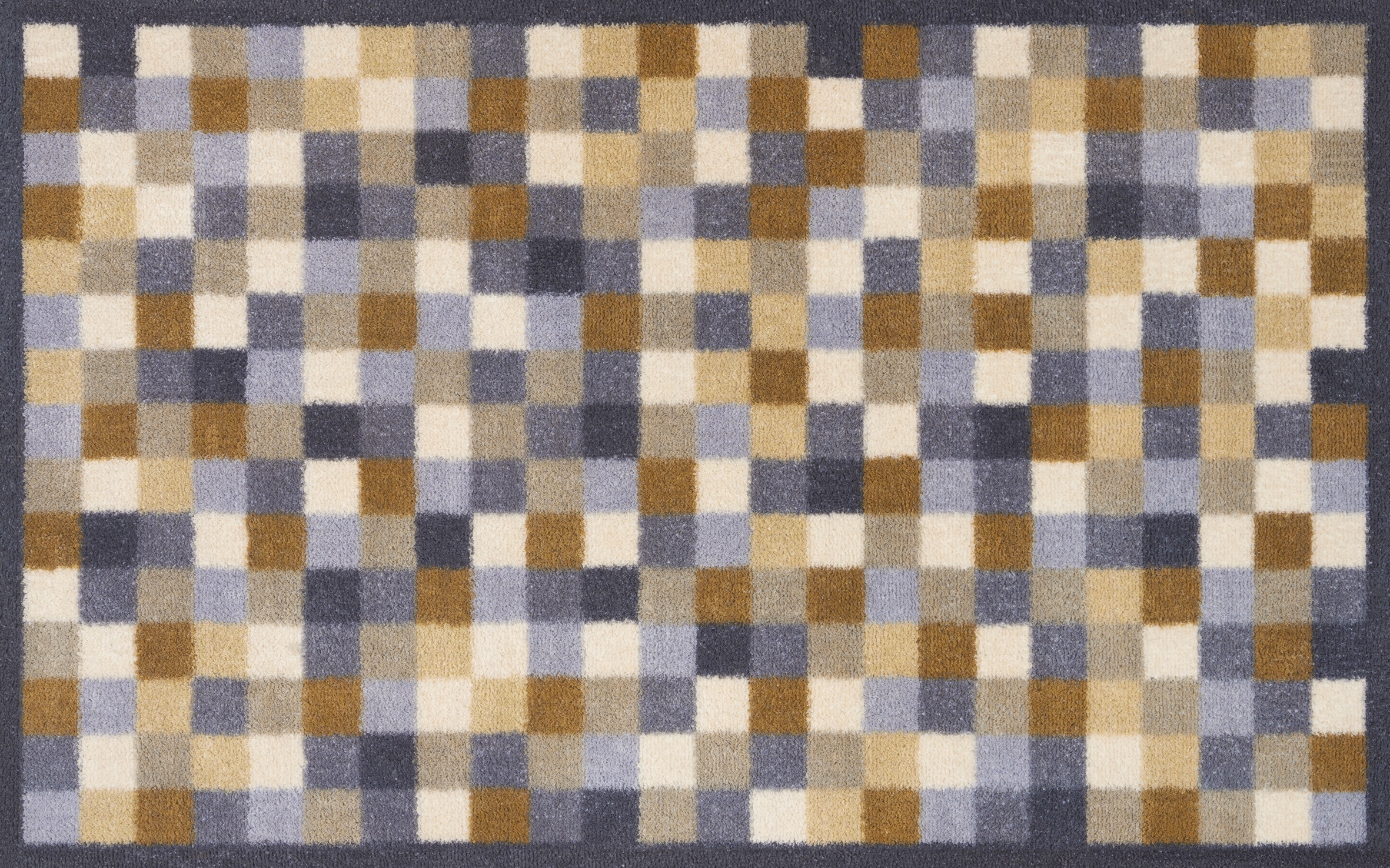 Image of Turtle Mat Fussmatte "und Läufer Neutral Squares" rechteckig 9 mm Höhe