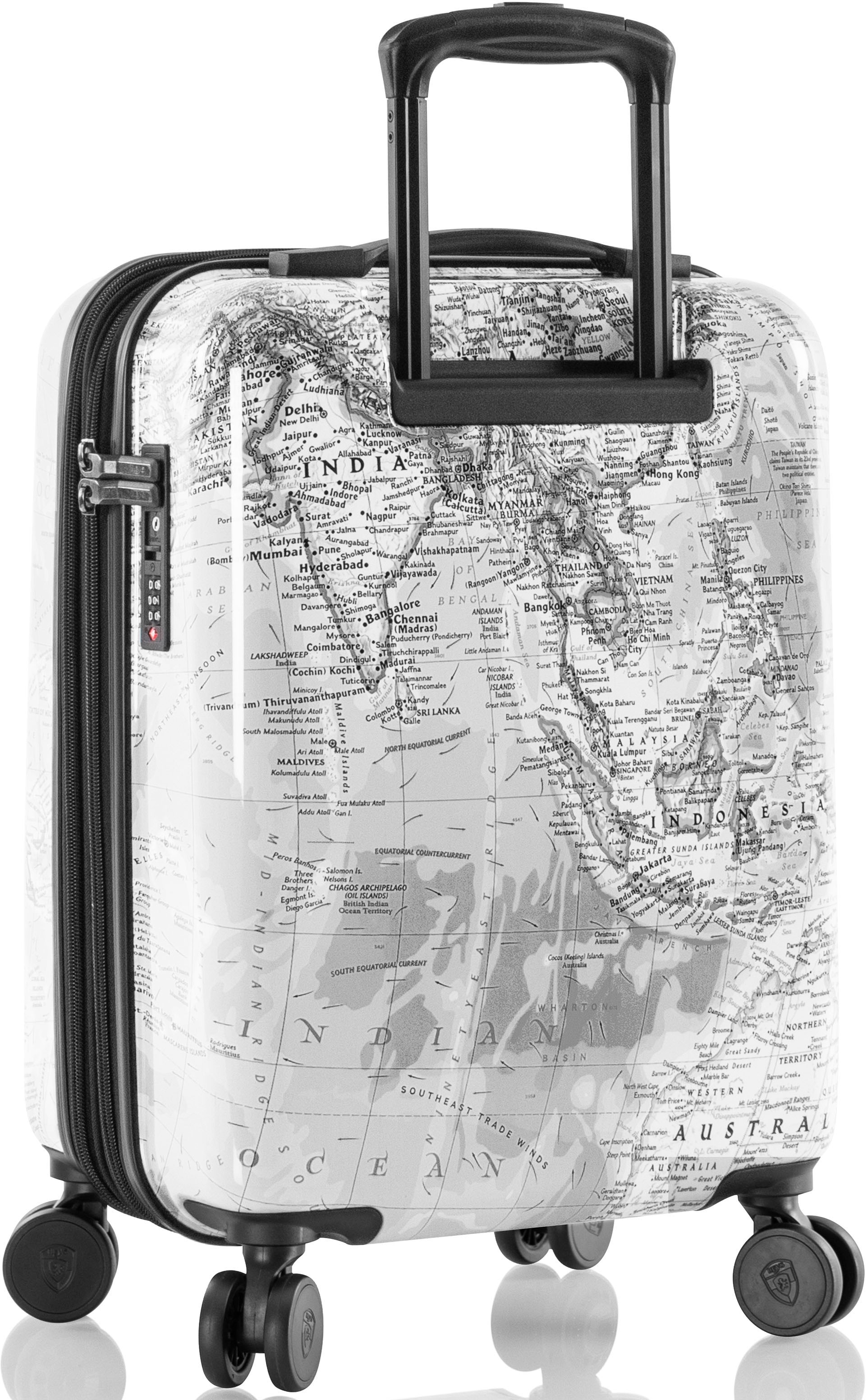 Heys Hartschalen-Trolley »Journey 3G schwarz/weiss, 53 cm«, 4 Rollen, Heys x Joachim Llambi Handgepäck-Koffer Reisegepäck